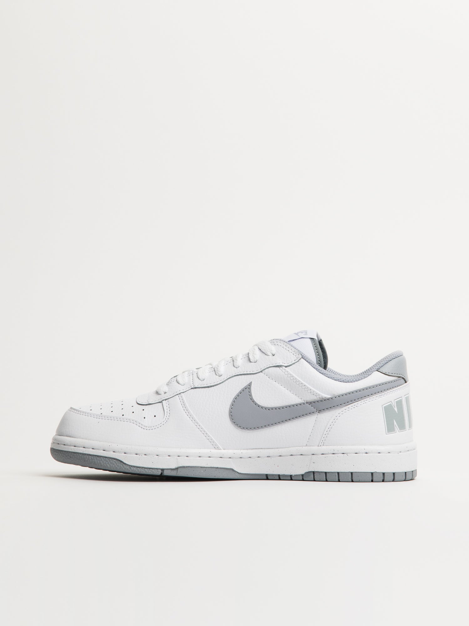 MENS NIKE BIG NIKE LOW SNEAKER - WHITE/WOLF GREY - Image 3