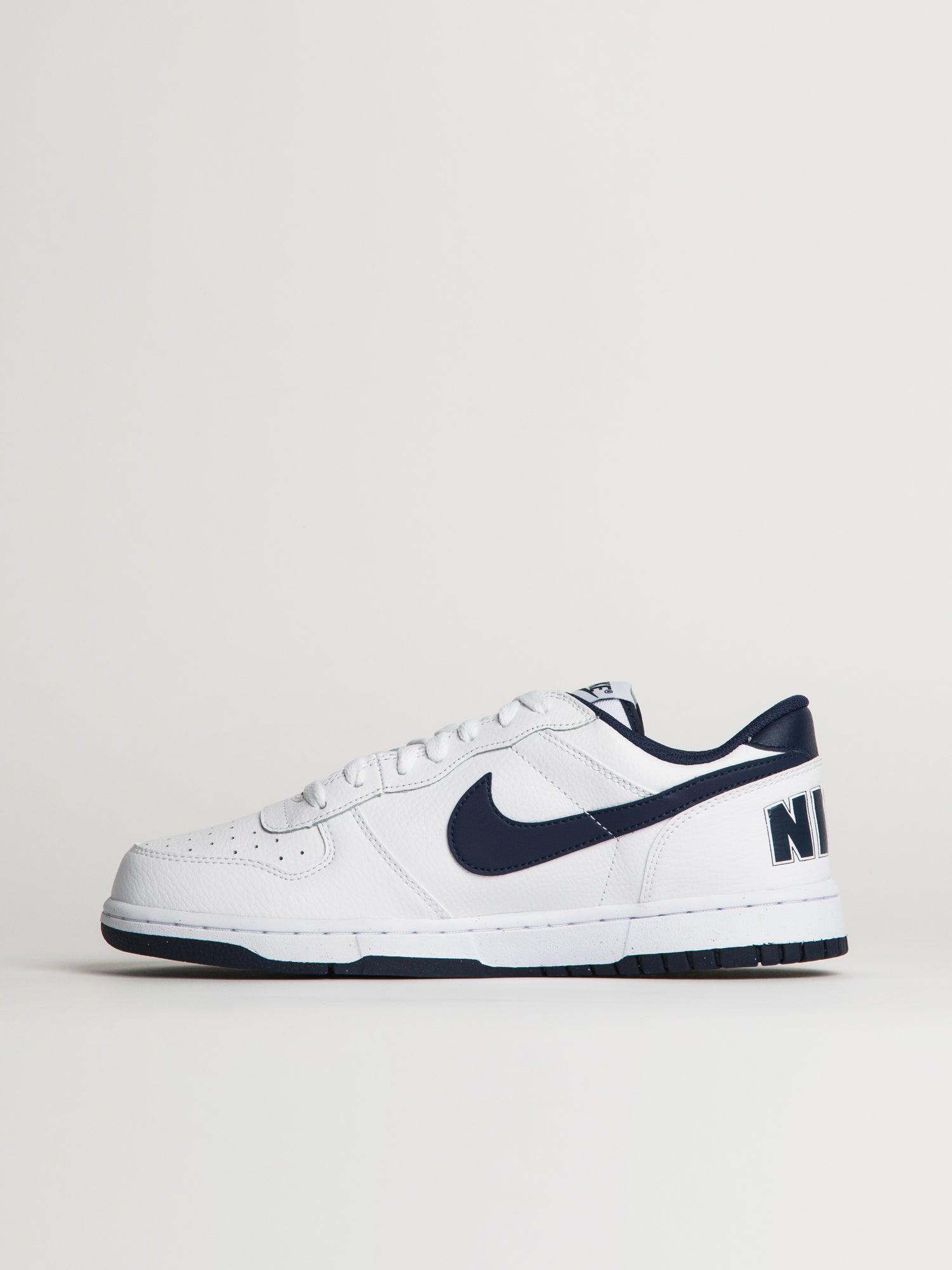MENS NIKE BIG NIKE LOW SNEAKER - WHITE/NAVY - Image 3
