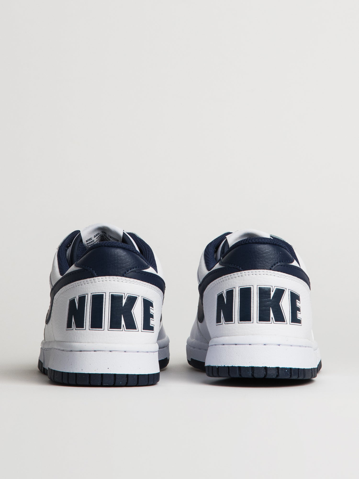MENS NIKE BIG NIKE LOW SNEAKER - WHITE/NAVY - Image 5