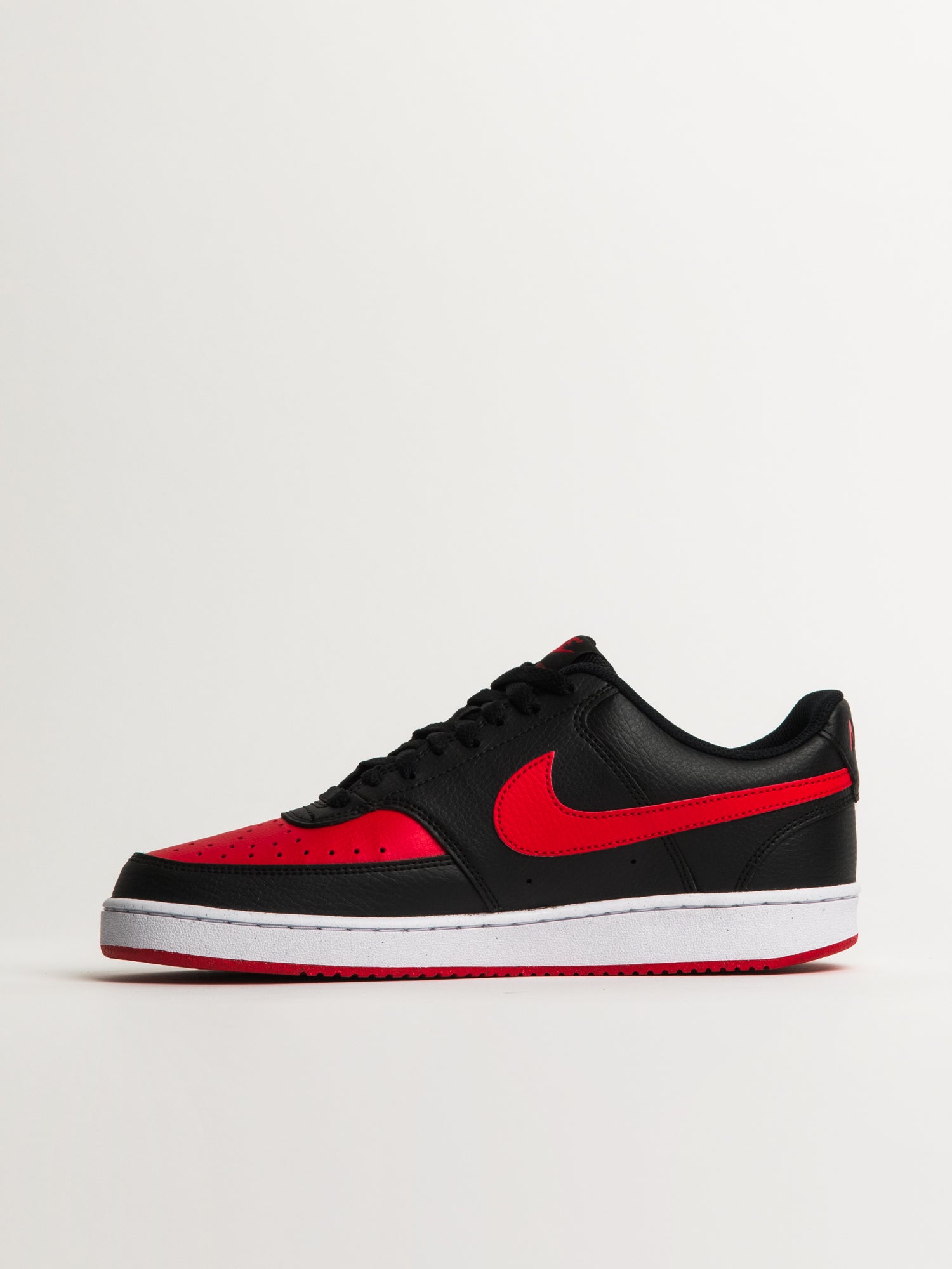 MENS NIKE COURT VISION LOW SNEAKER - BLACK/WHITE/UNIVERSITY RED - Image 3