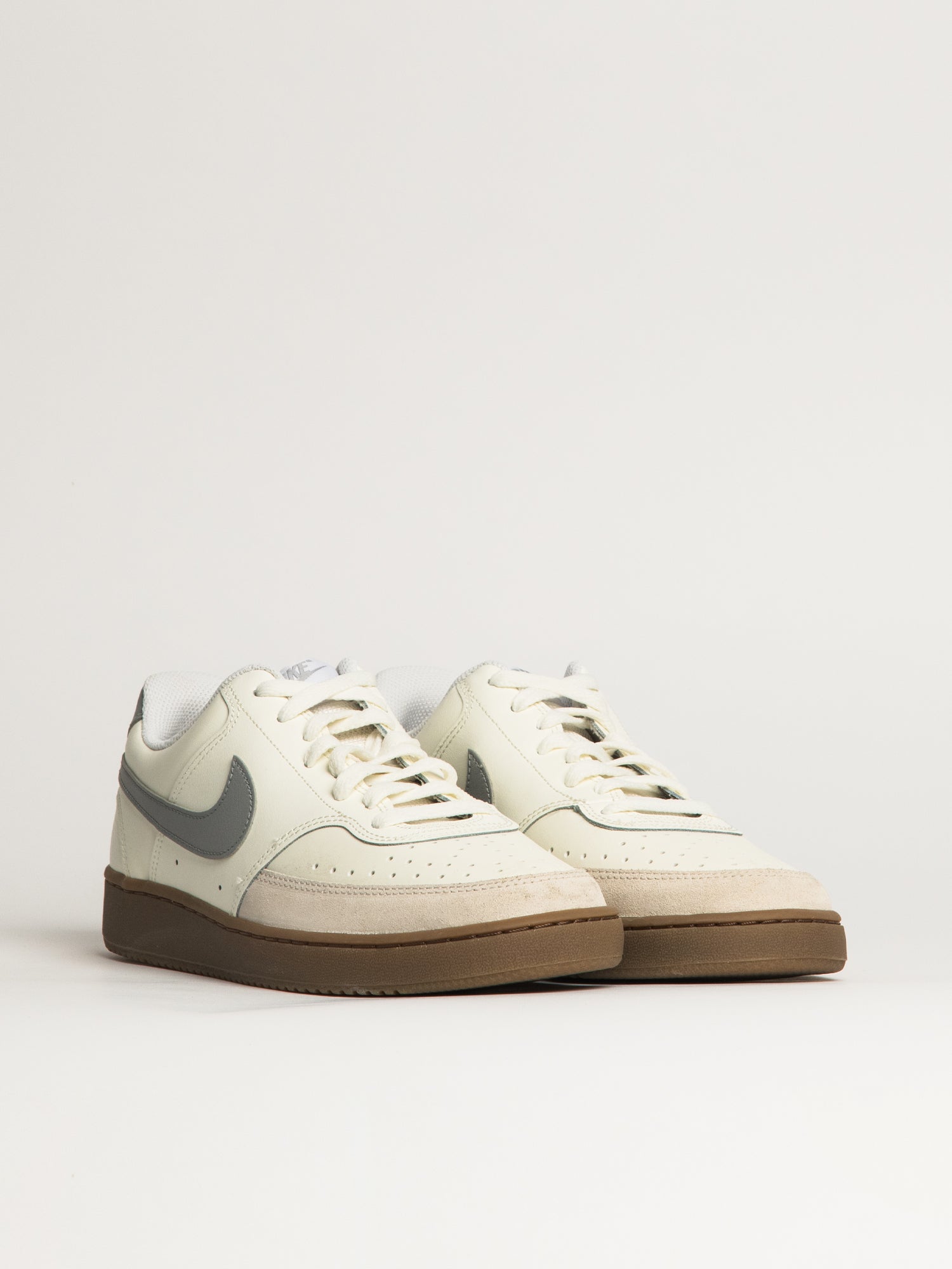 MENS NIKE COURT VISION LOW SNEAKER - WHITE/GREY - Image 2