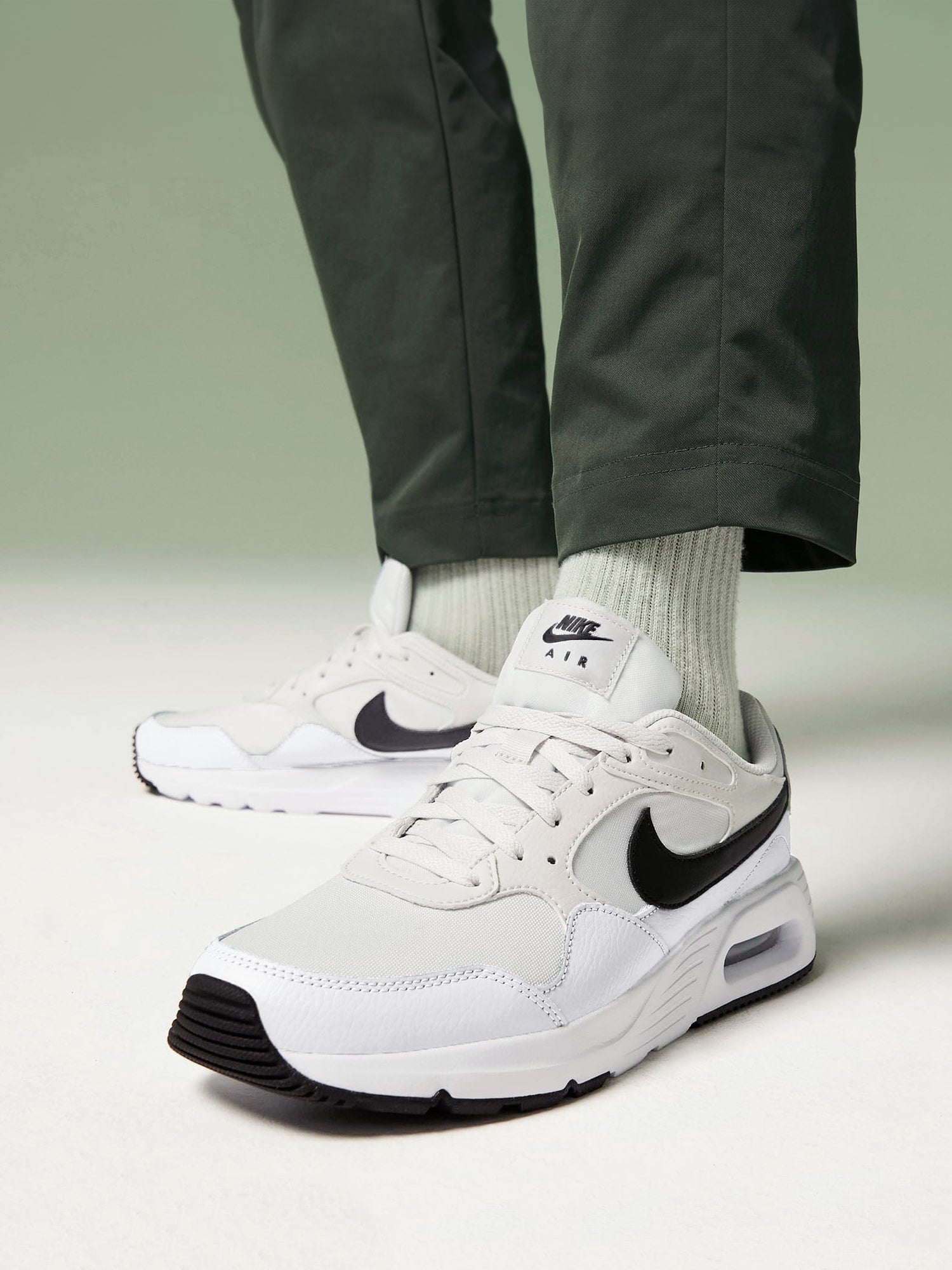 MENS NIKE AIR MAX SC SNEAKER - WHITE/BLACK - Image 6