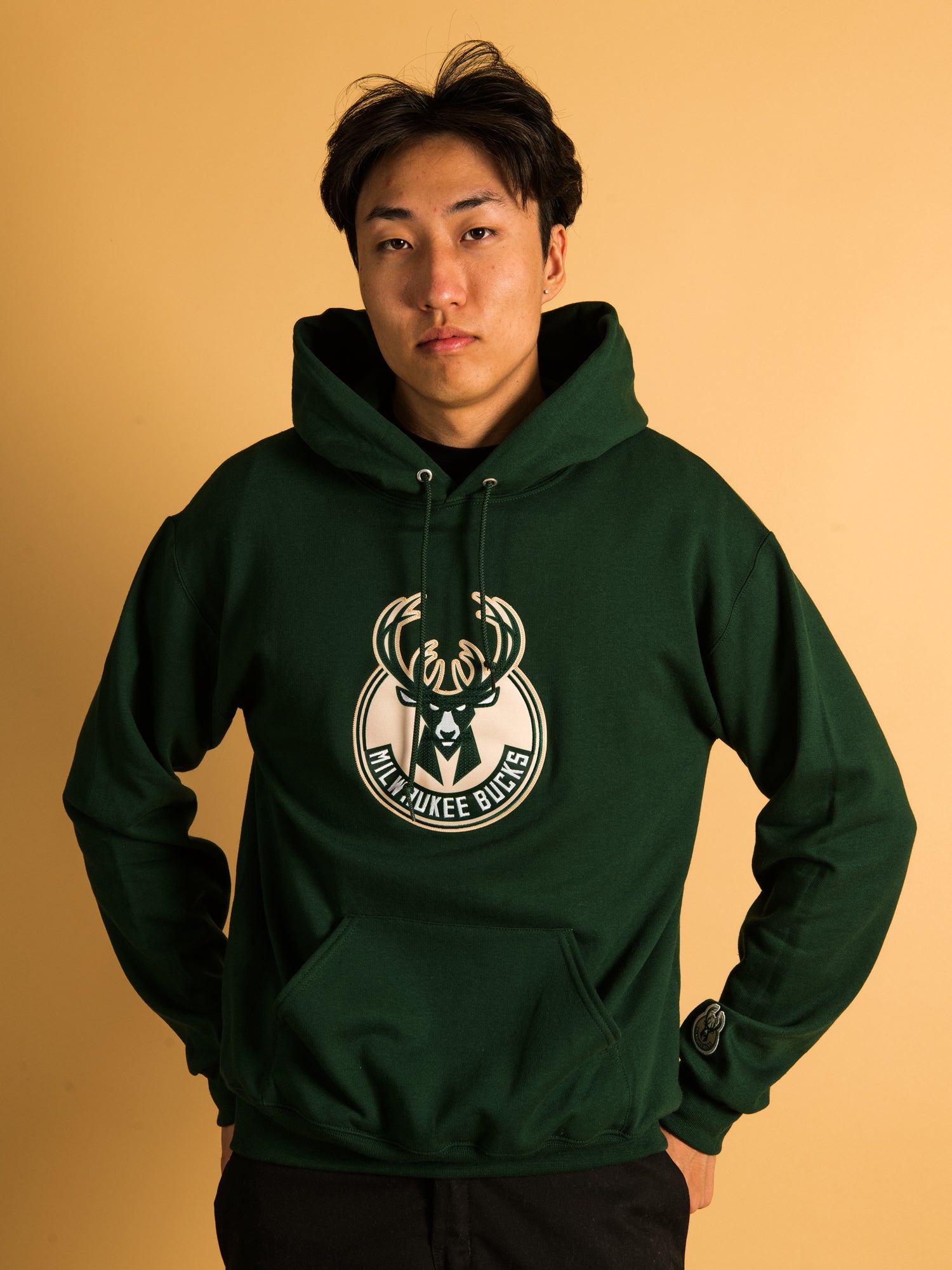 NBA MILWAUKEE BUCKS EMBROIDERED HOODIE - CLEARANCE - Image 3