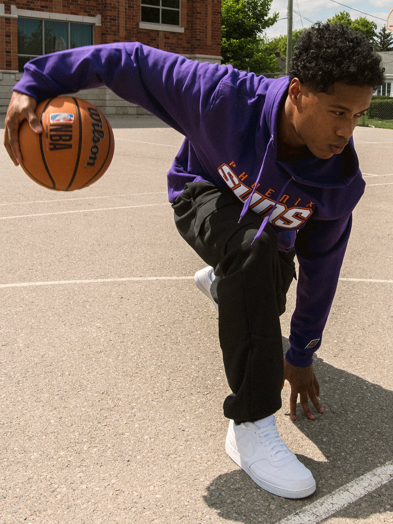 NBA PHOENIX SUNS HARDWOOD PULL OVER HOODIE - Image 2