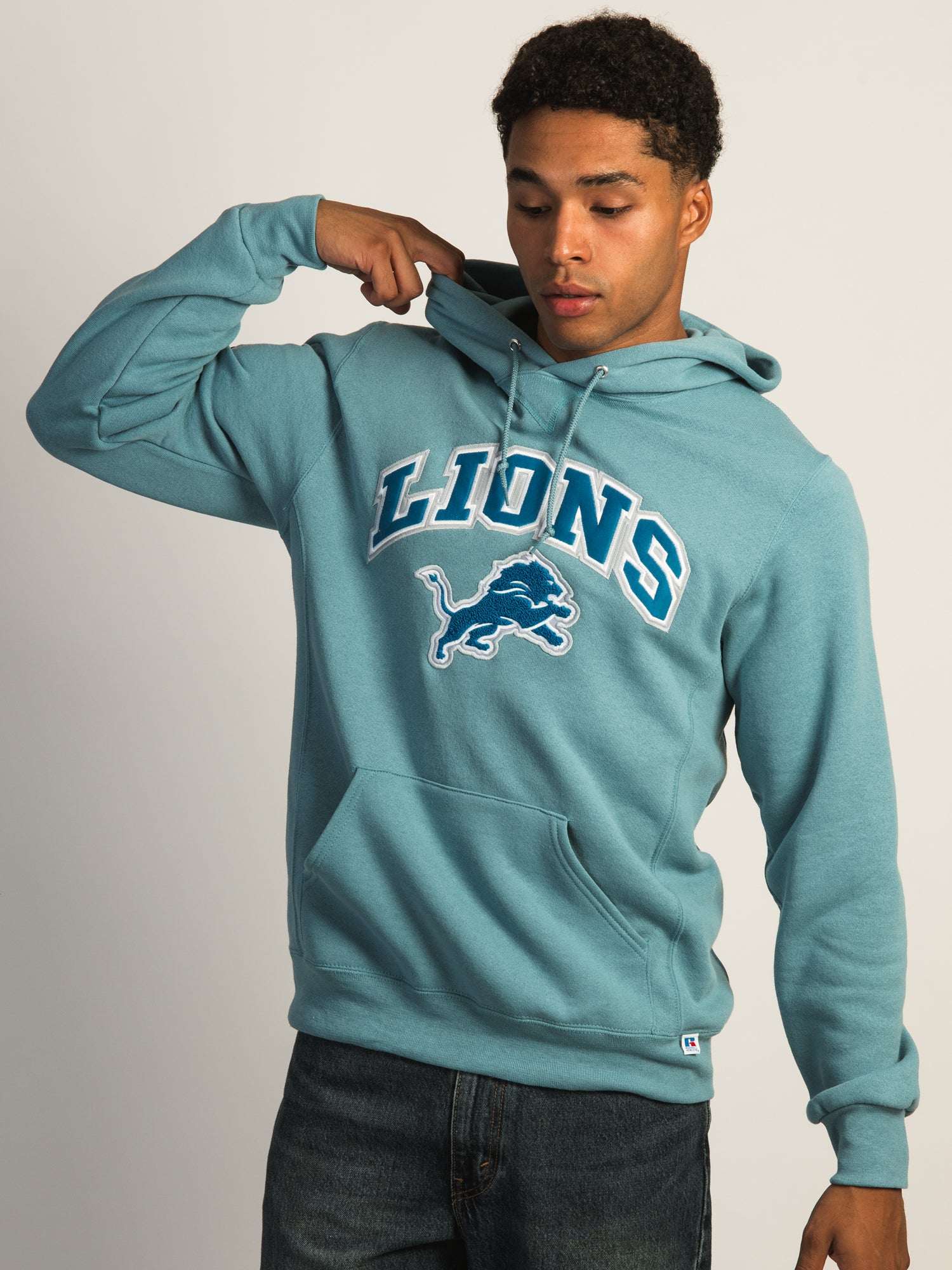 NFL DETROIT LIONS EMBROIDERED PULLOVER HOODIE