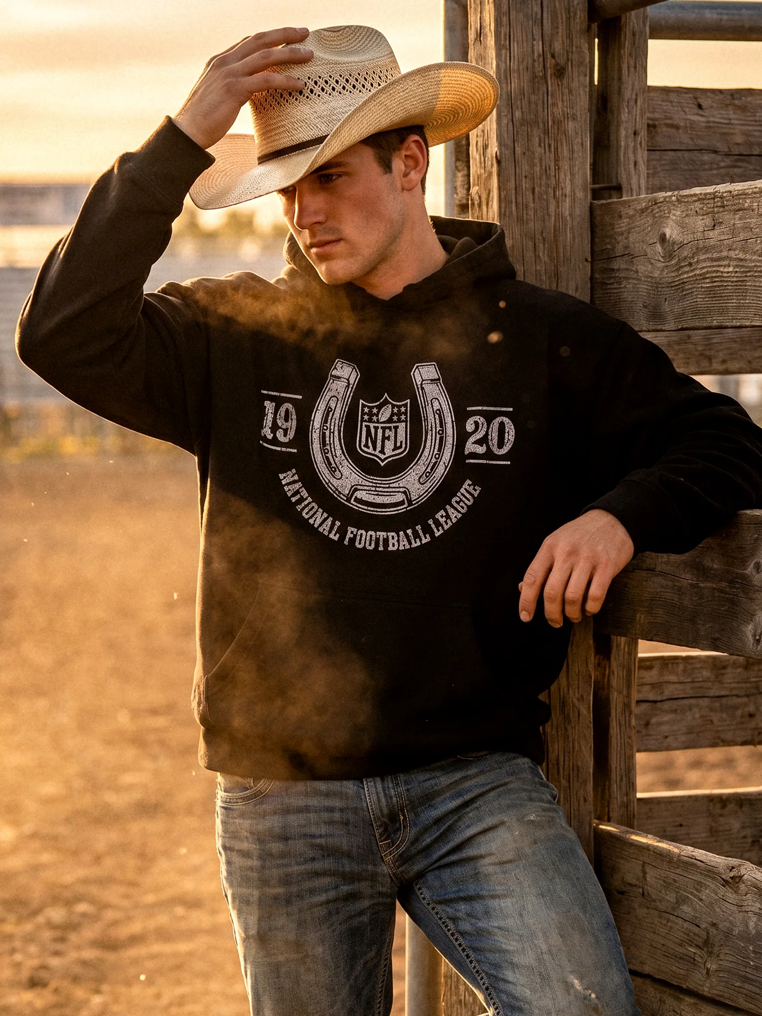 NFL VINTAGE HORSESHOE HOODIE - Image 3