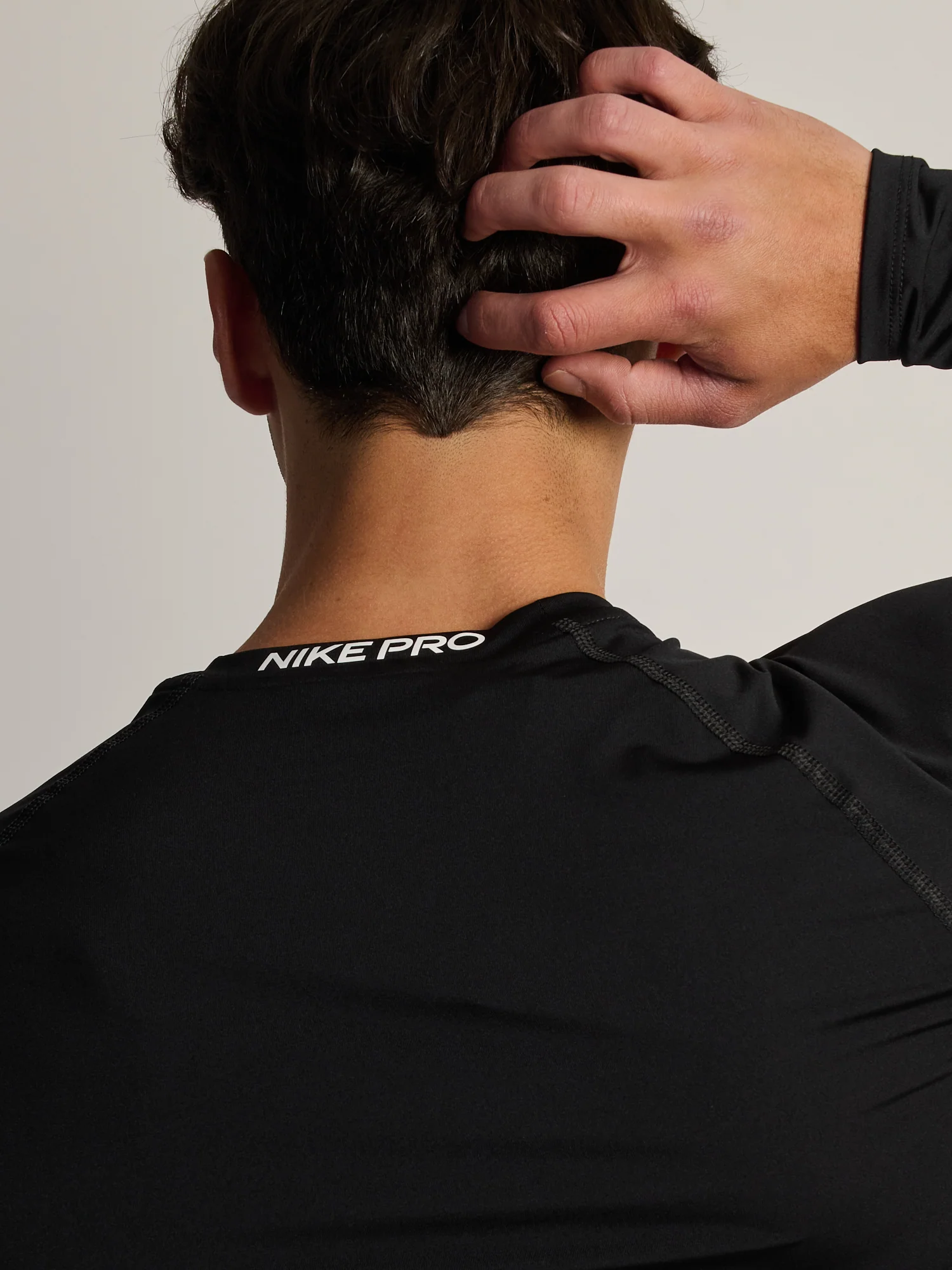 NIKE DRI-FIT LONG SLEEVE FITNESS TOP - BLACK - Image 6