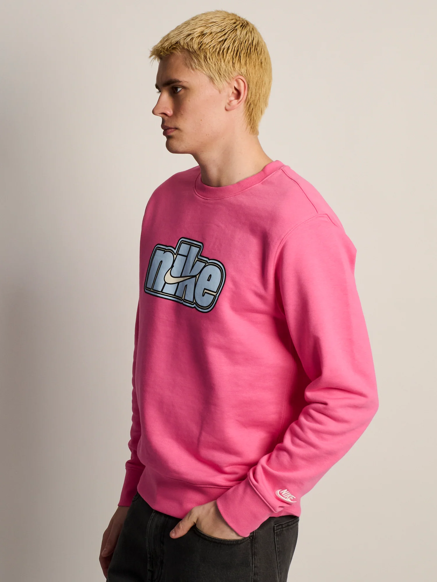 NIKE FIT CREWNECK - PINK - Image 4