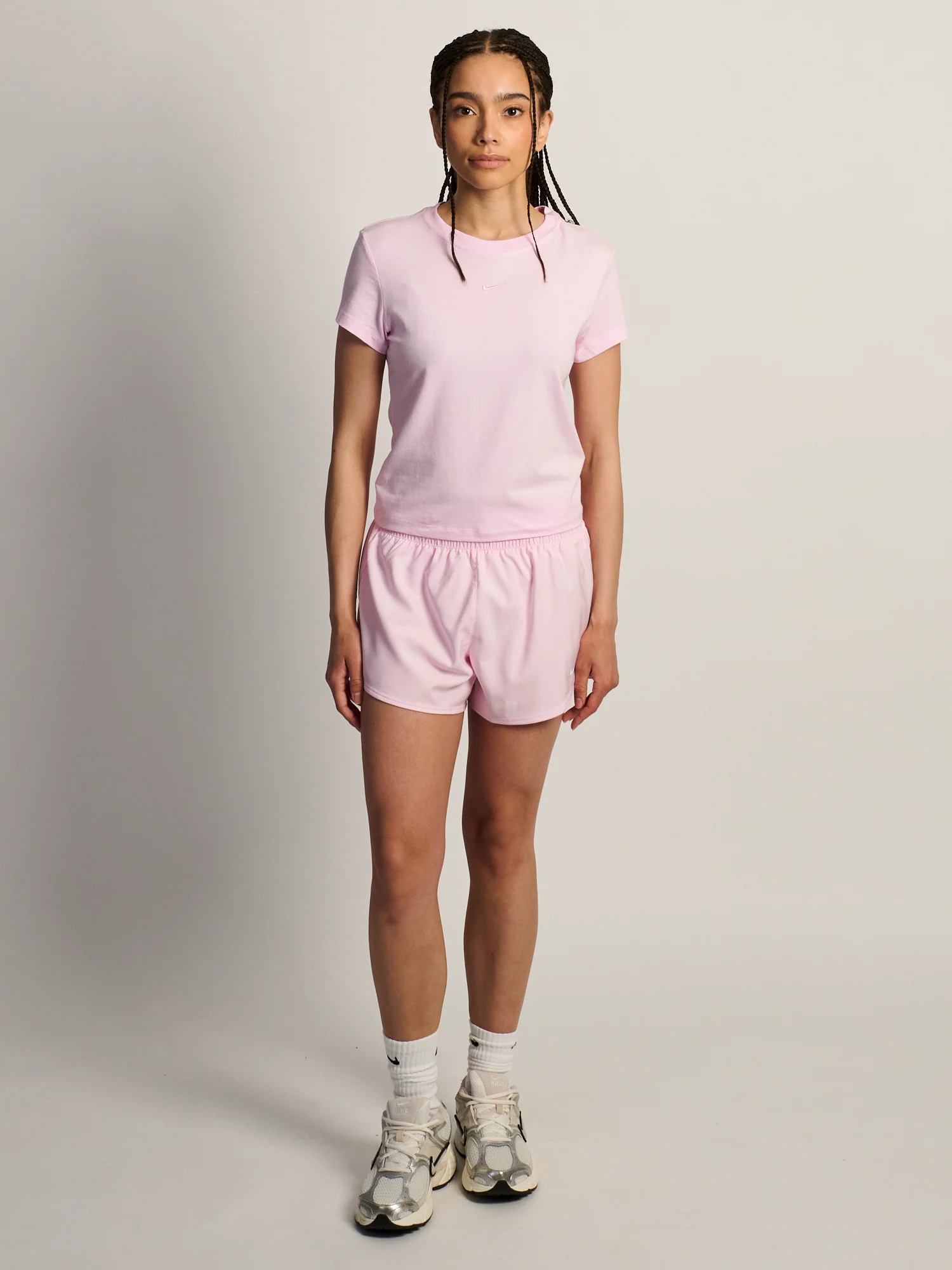 NIKE SPORTSWEAR CHILL KNIT MID CROP TOP - PINK - Image 2