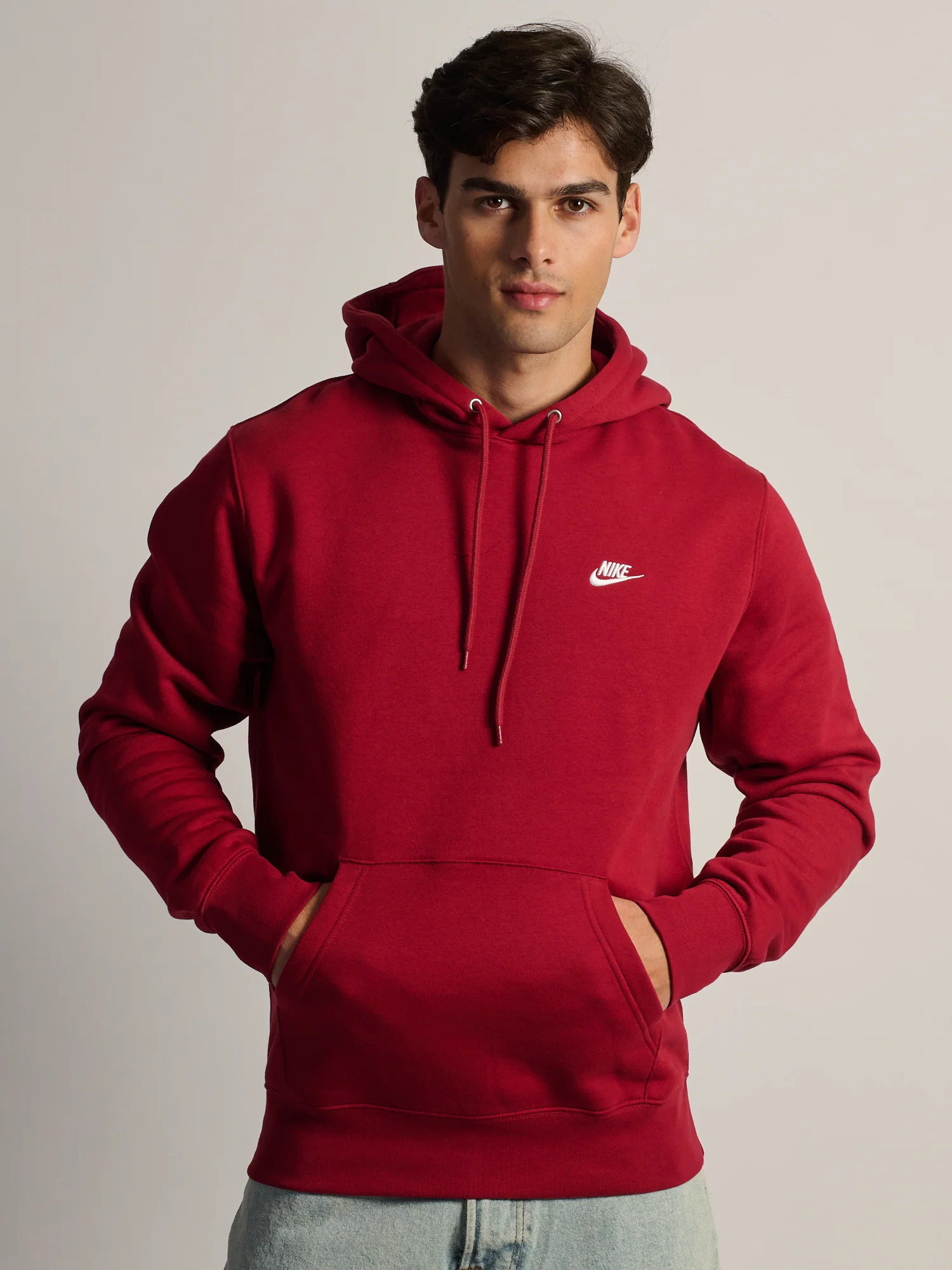 NIKE SPORTSWEAR CLUB PULL OVER HOODIE - CRIMSON - Image 2