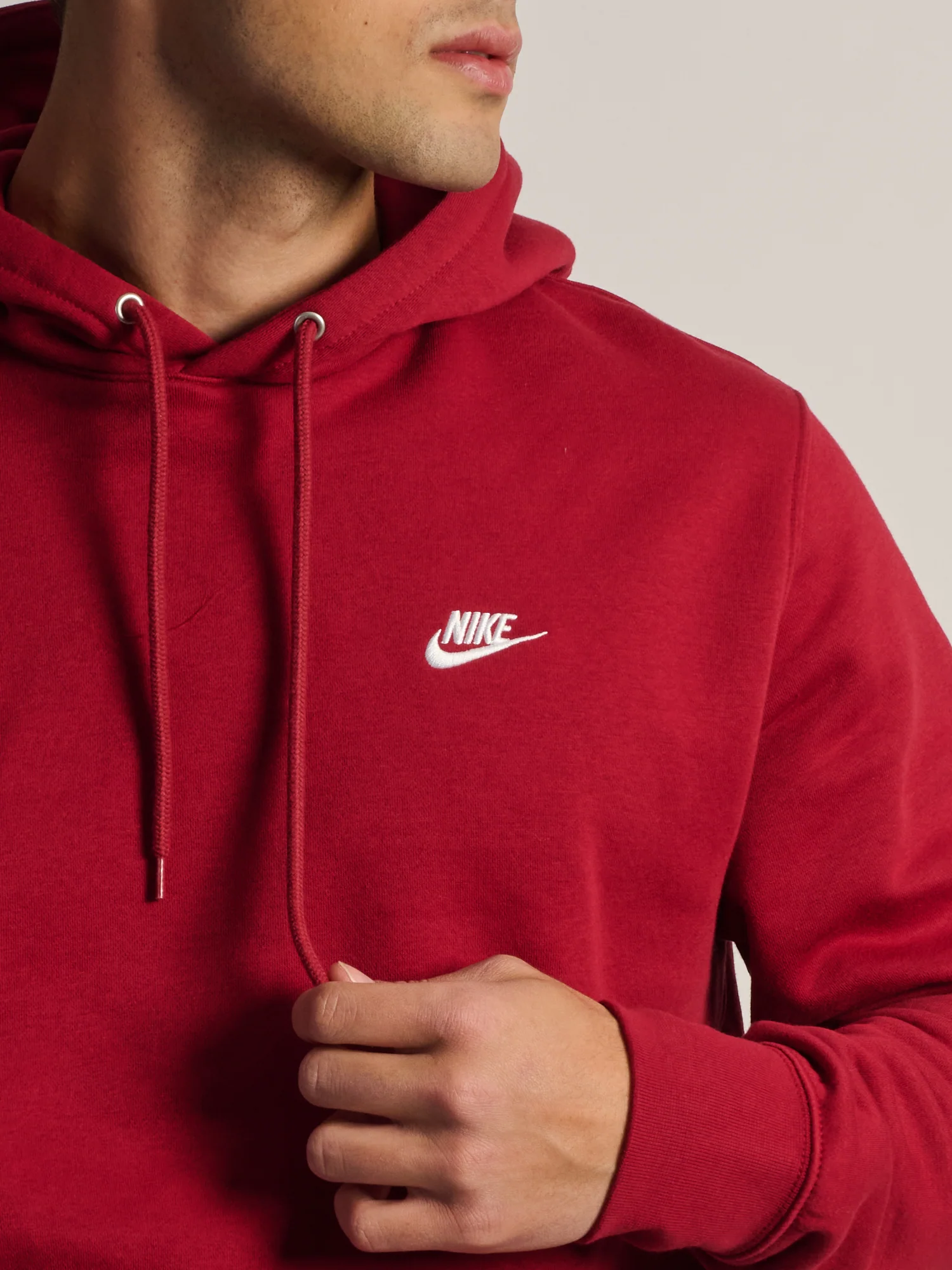 NIKE SPORTSWEAR CLUB PULL OVER HOODIE - CRIMSON - Image 4