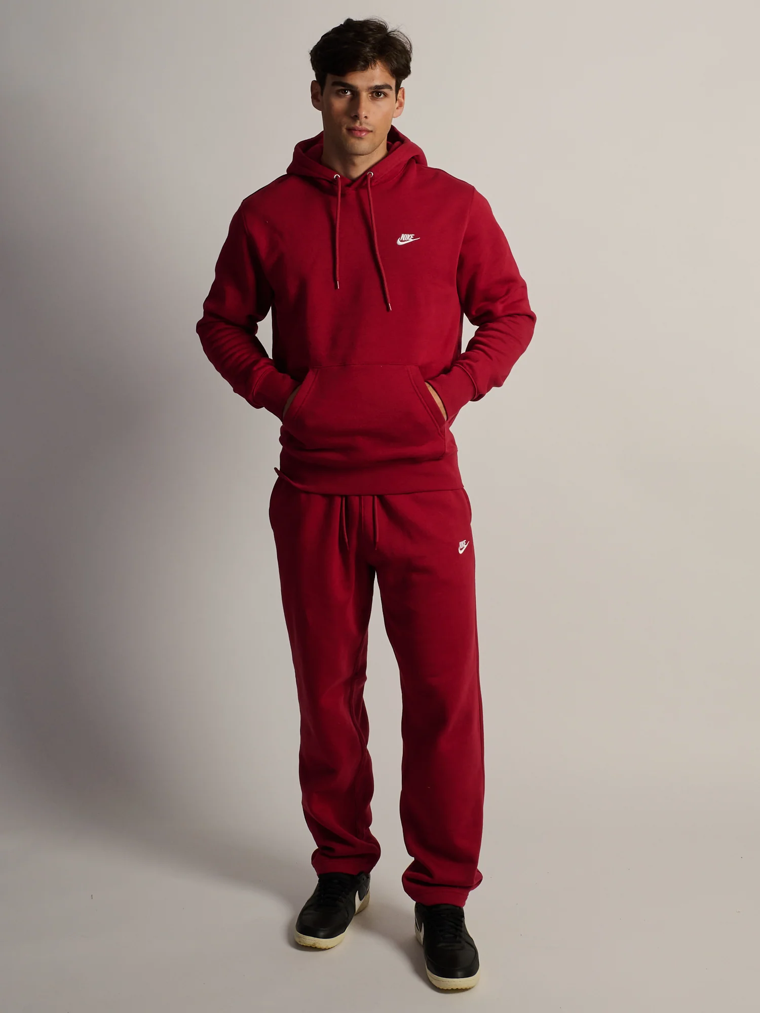 NIKE SPORTSWEAR CLUB PULL OVER HOODIE - CRIMSON - Image 7