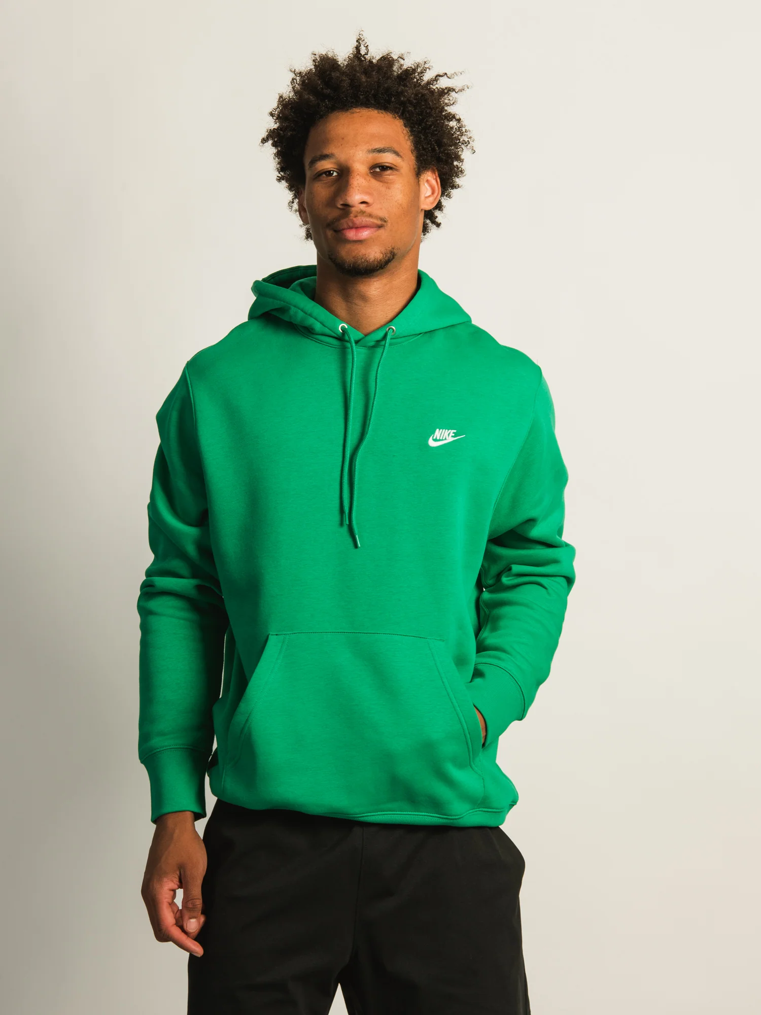 NIKE SPORTSWEAR CLUB PULLOVER HOODIE - GREEN - Image 3