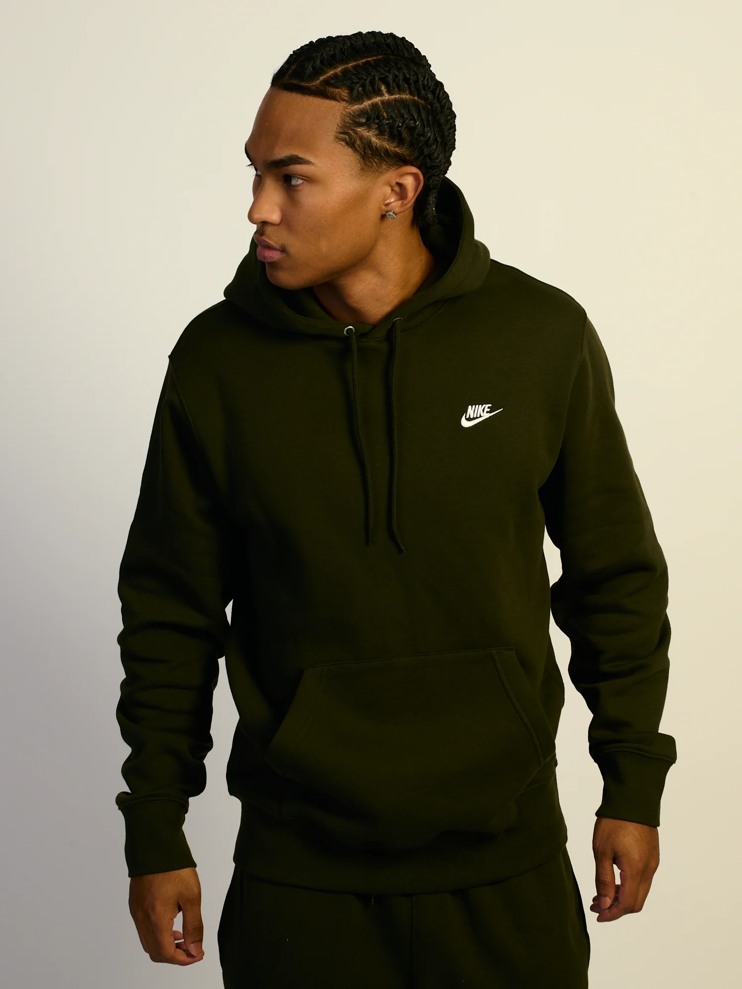 NIKE SPORTSWEAR CLUB PULLOVER HOODIE - SEQUOIA - Image 2