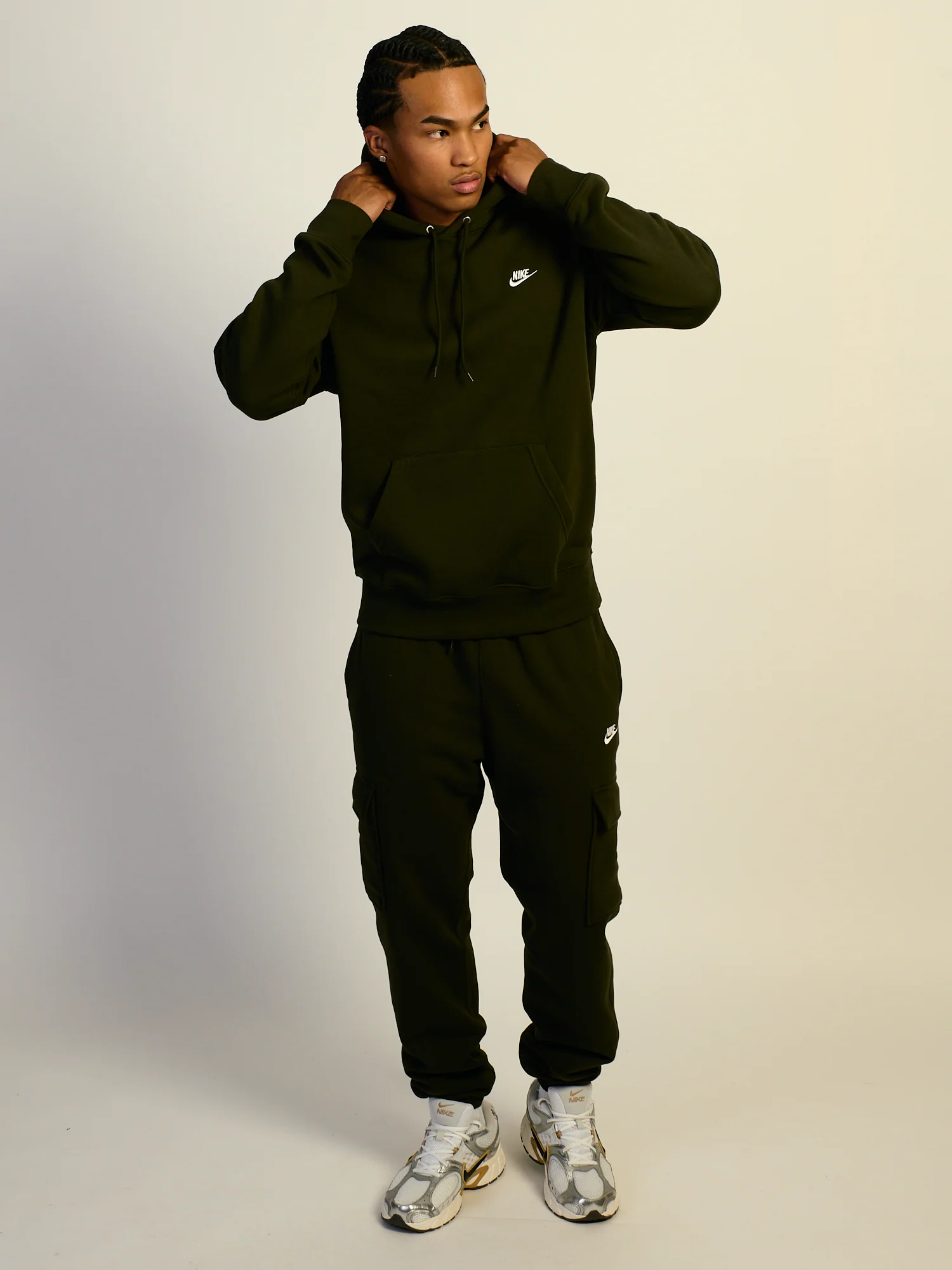 NIKE SPORTSWEAR CLUB PULLOVER HOODIE - SEQUOIA - Image 3