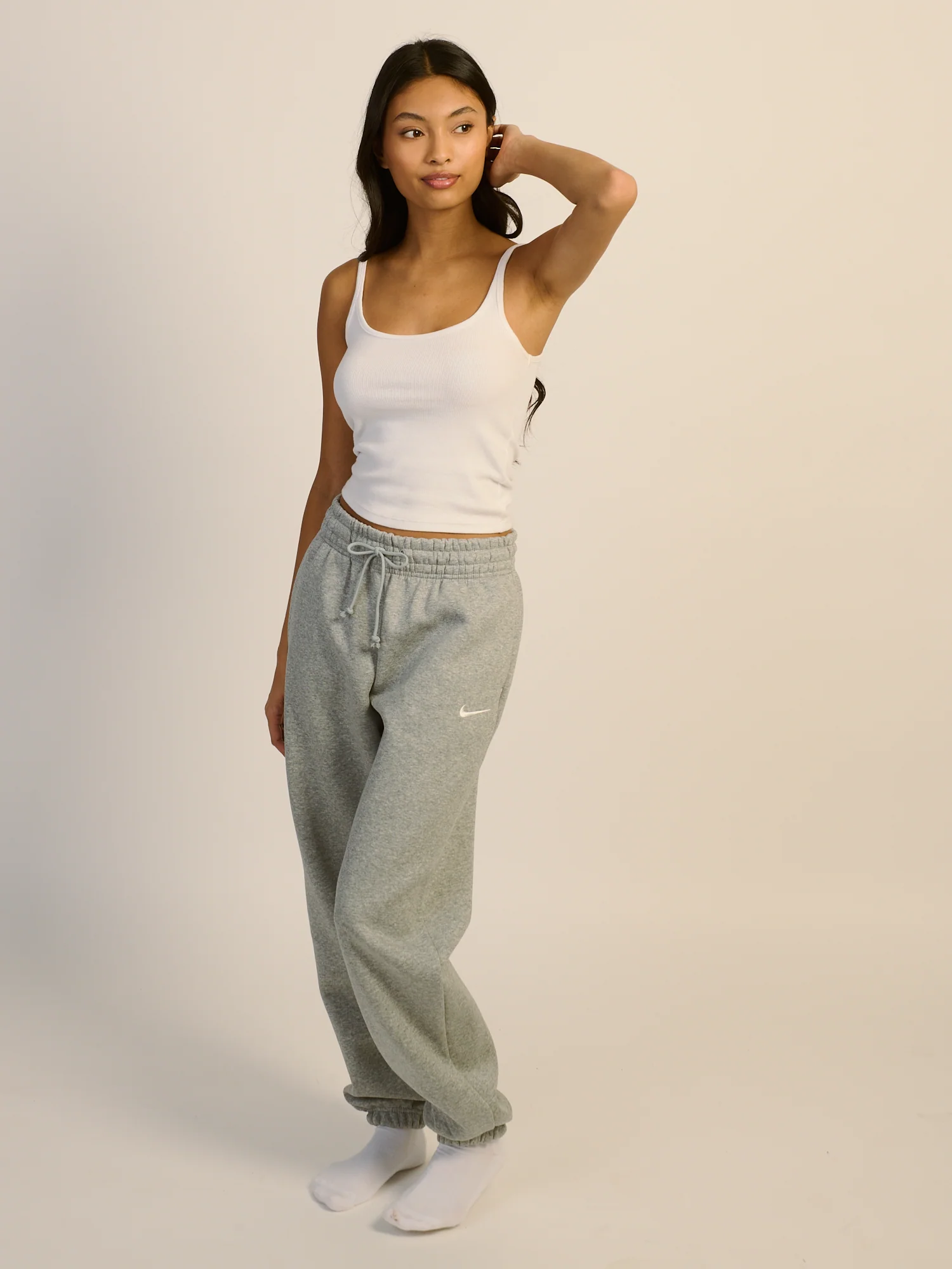 NIKE SPORTSWEAR PHOENIX FLEECE OVERSIZED PANT - HEATHER GREY - Image 5