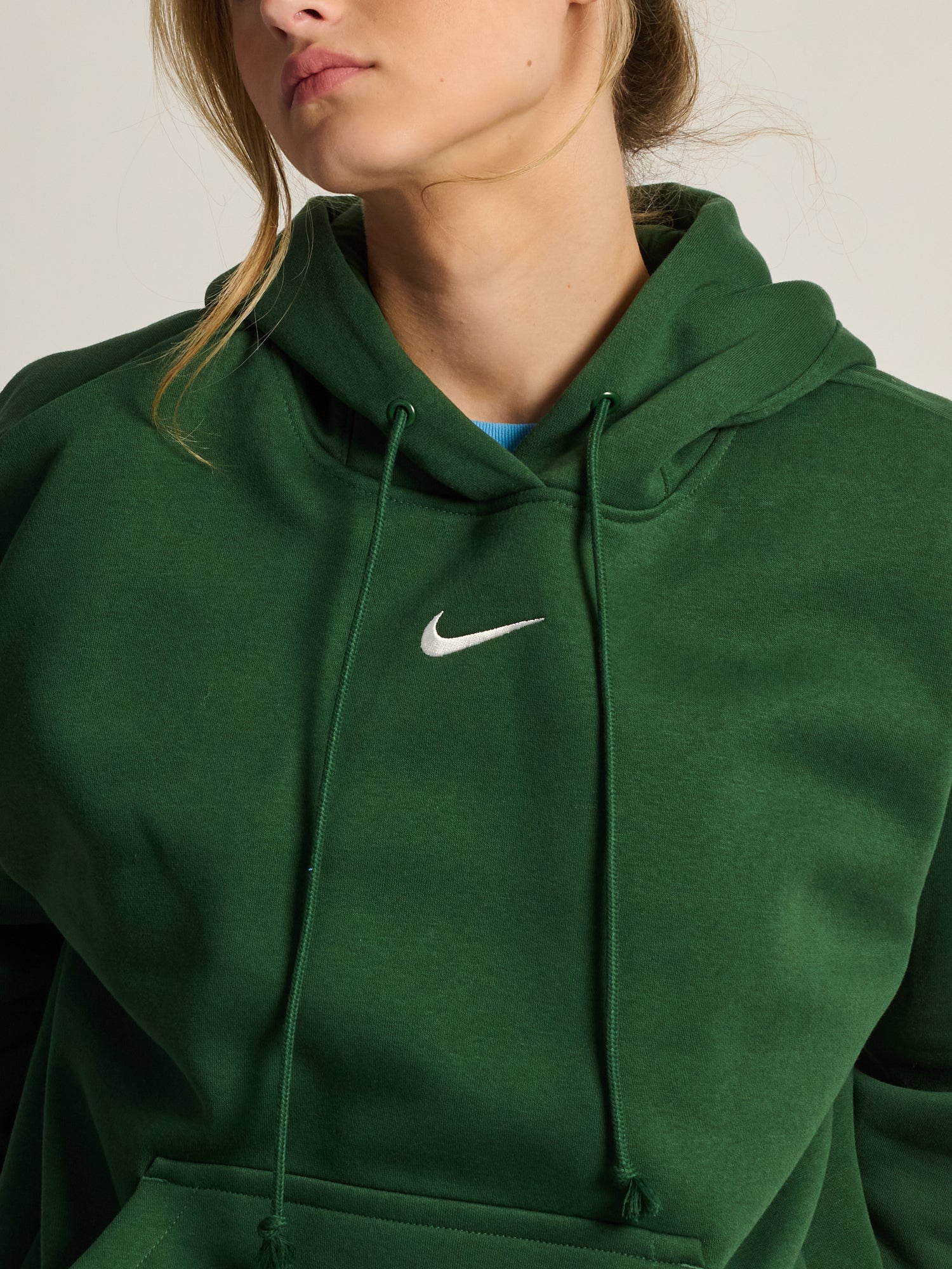 NIKE SPORTSWEAR PHOENIX FLEECE OVERSIZED PULL OVER HOODIE - FOREST - Image 3
