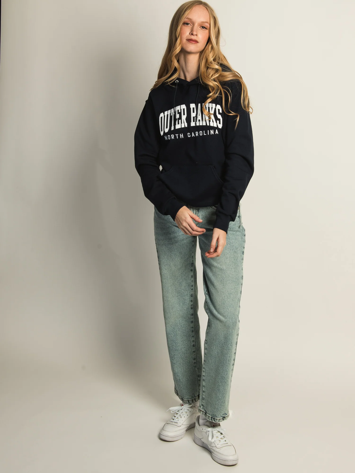 OUTERBANKS EMBROIDERED HOODIE- NAVY - Image 7