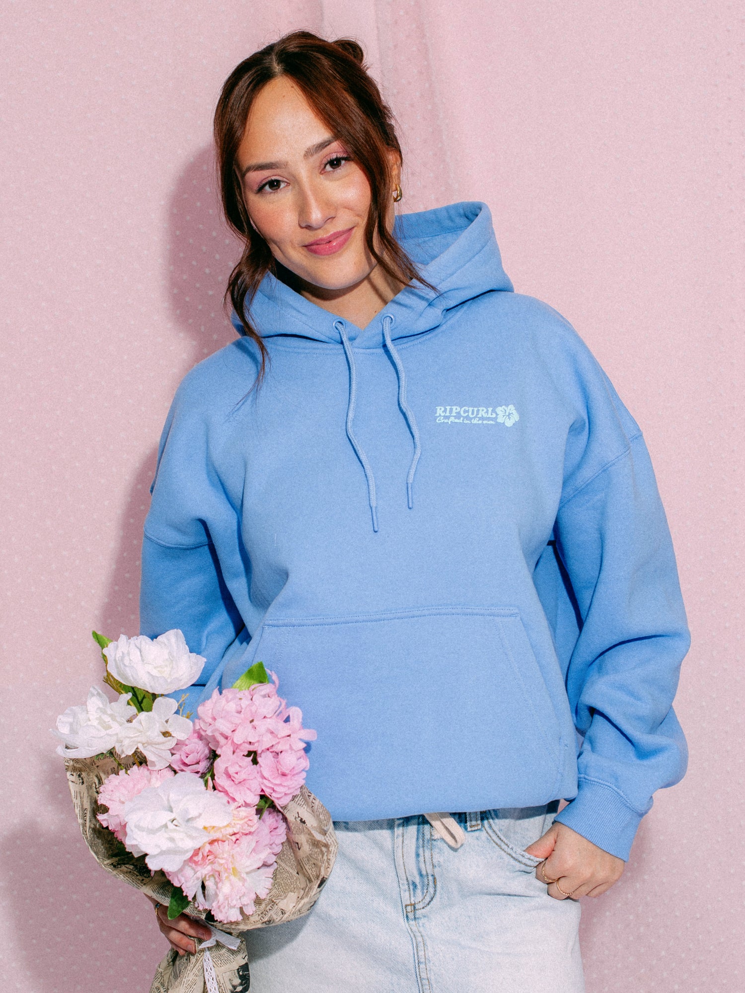 RIP CURL SURF PUFF HERITAGE HOODIE - BLUE - Image 2