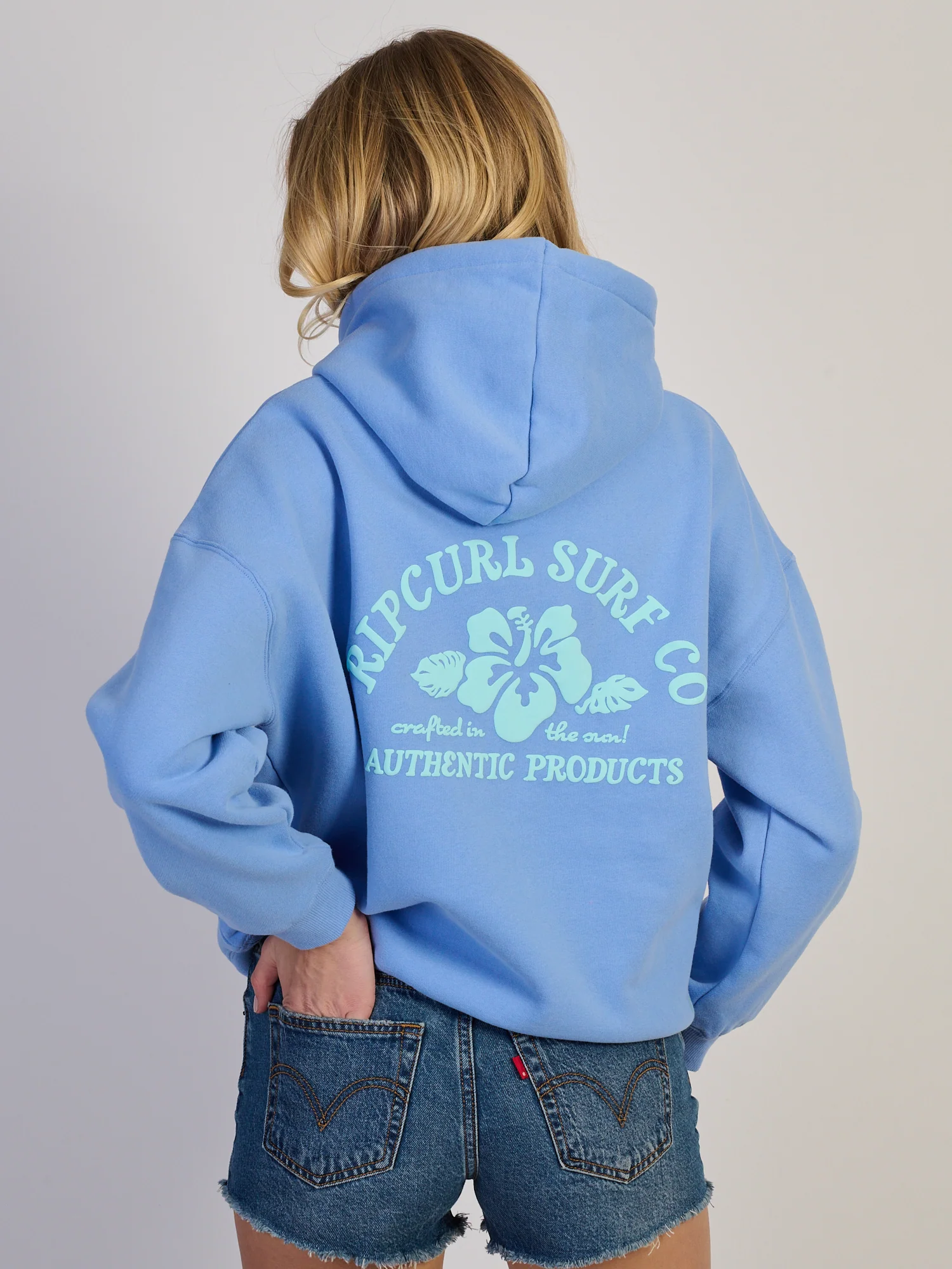 RIP CURL SURF PUFF HERITAGE HOODIE - BLUE - Image 3