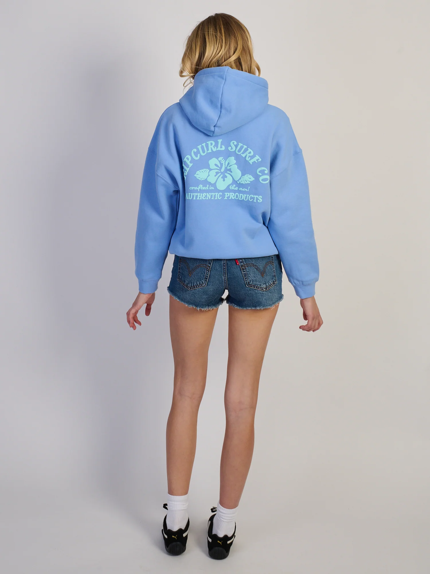 RIP CURL SURF PUFF HERITAGE HOODIE - BLUE - Image 4