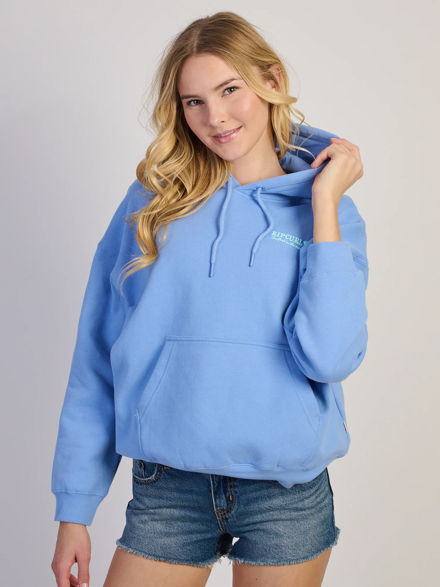 RIP CURL SURF PUFF HERITAGE HOODIE - BLUE - Image 5