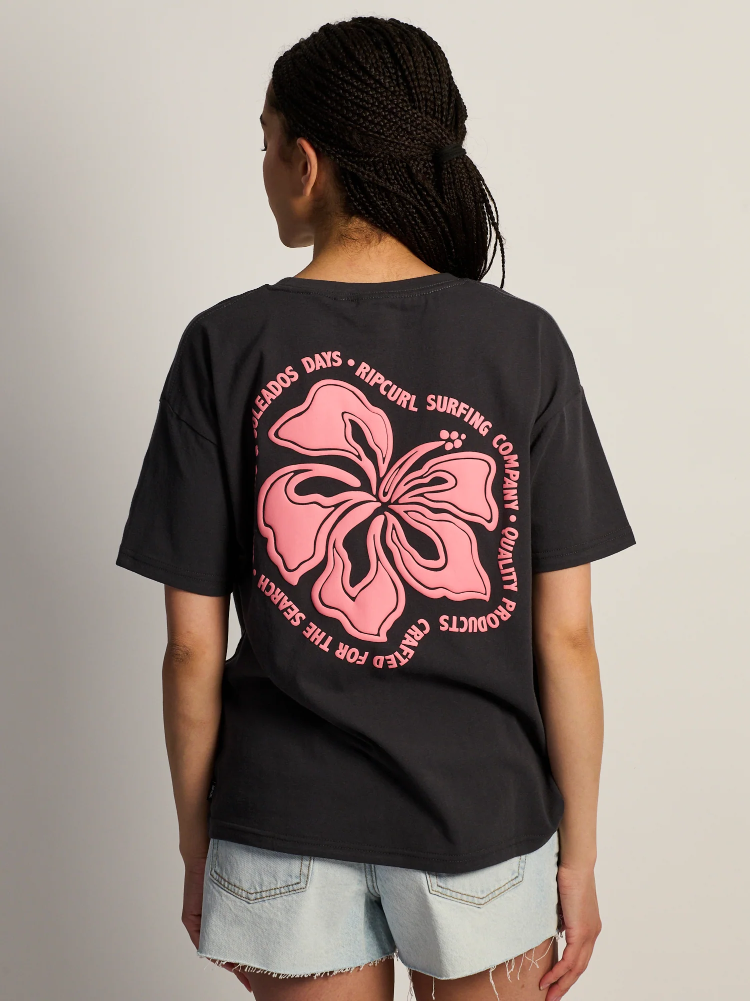 RIP CURL SURF PUFF PARTY PK RELAXED TEE - BLACK