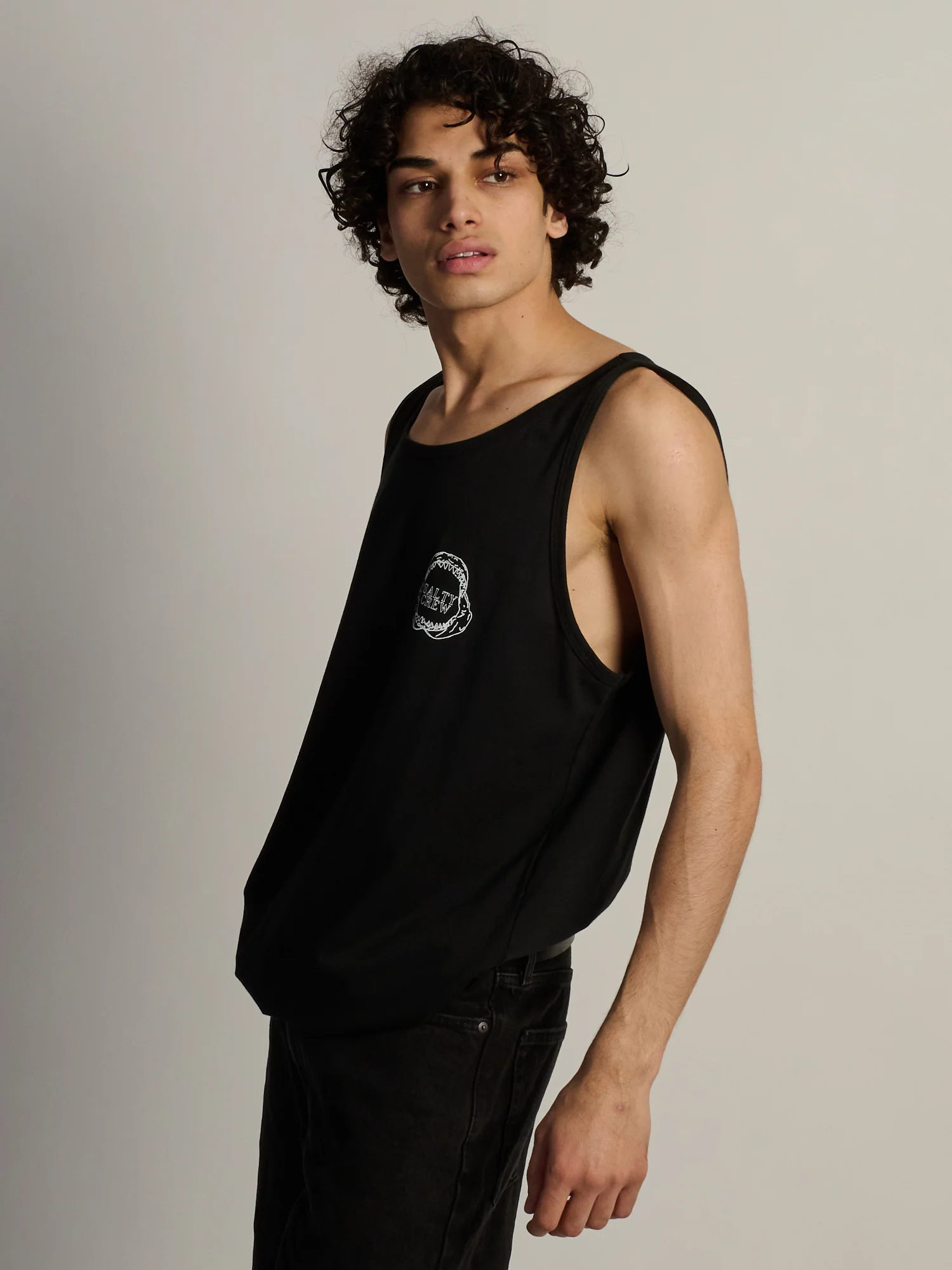 SALTY CREW GREAT WHITE TANK - BLACK - Image 5