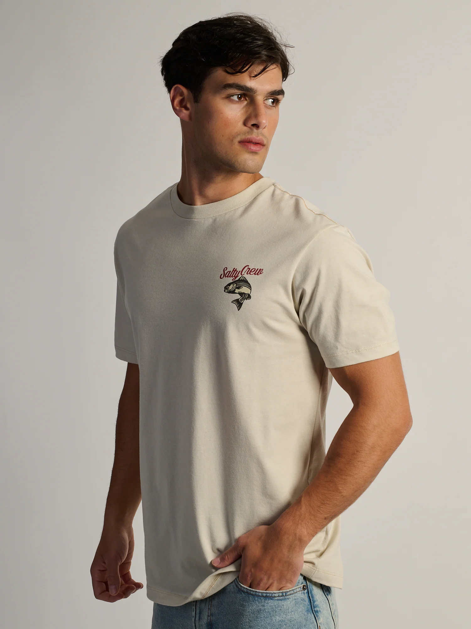 SALTY CREW STRIPED T-SHIRT - Image 5