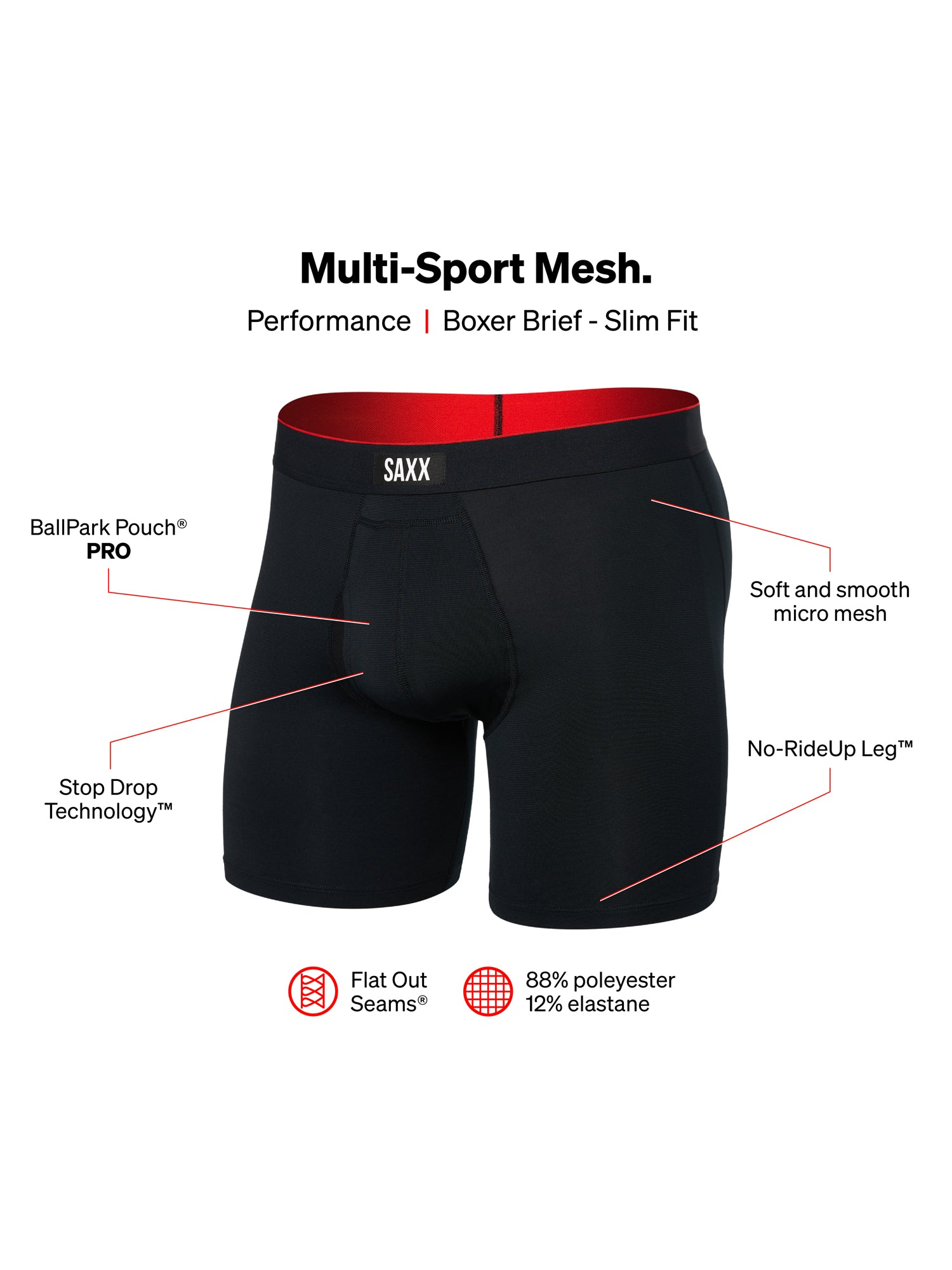 SAXX MULTI SPORT MESH BOXER BRIEF-FLY - Image 5