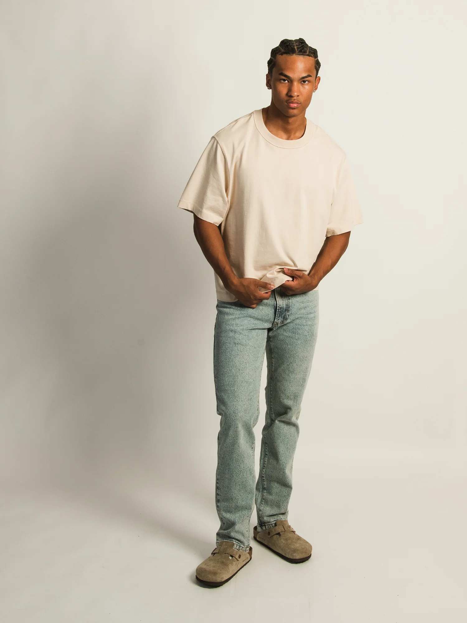 TAINTED 90'S STRAIGHT LEG DENIM - LIGHT WASH - Image 2