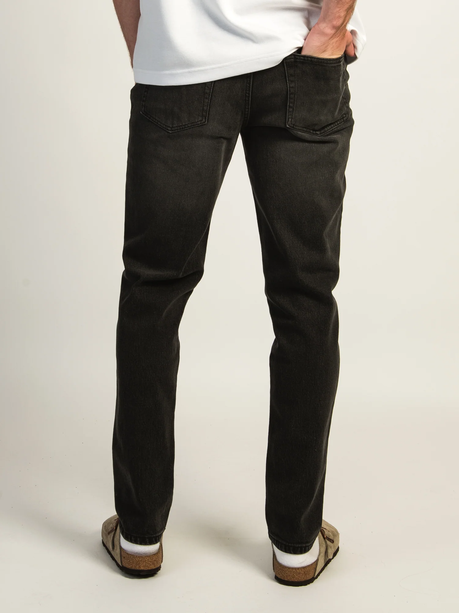 TAINTED ATHLETIC FIT DENIM - BLACK WASH - Image 4