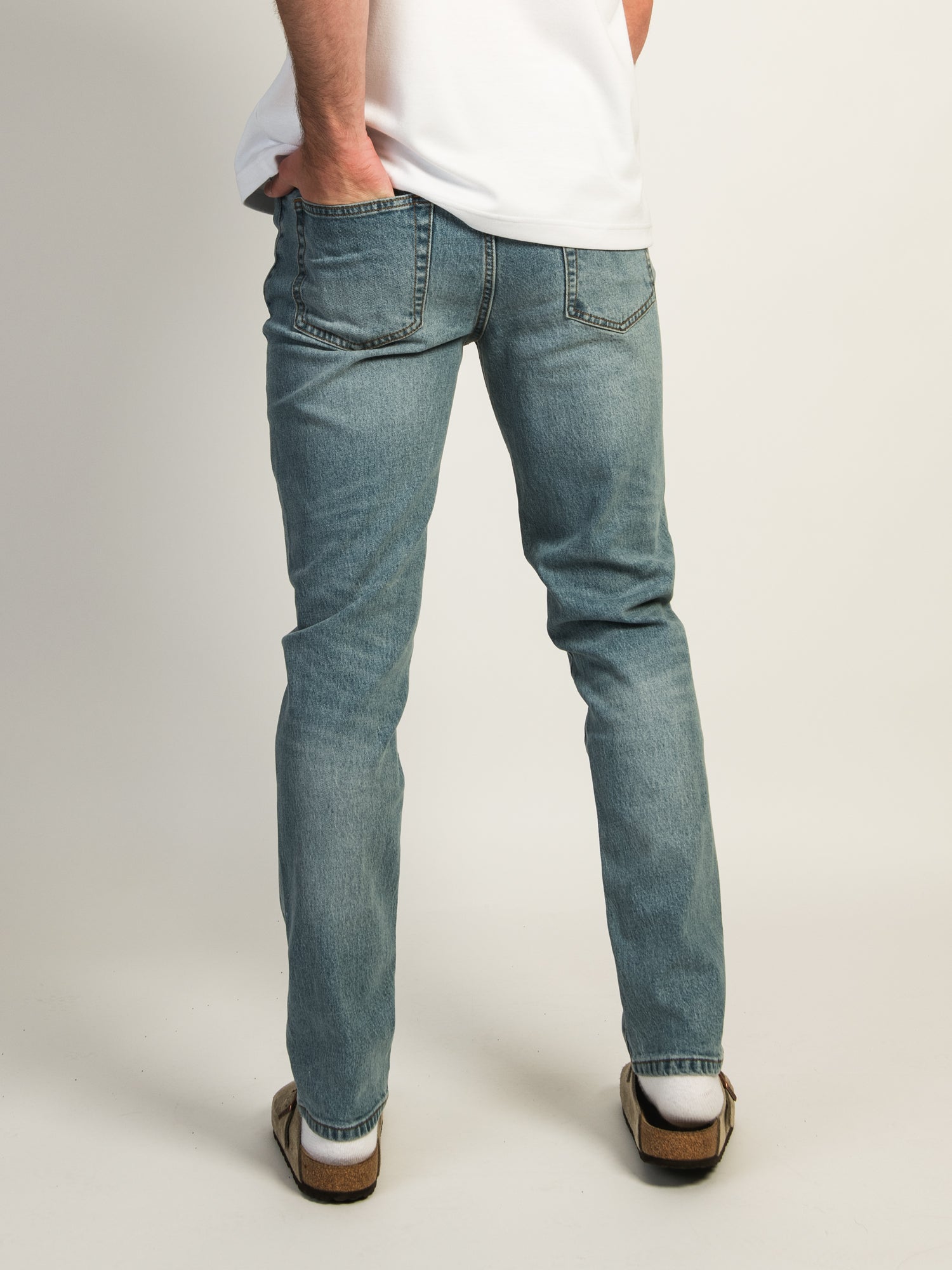 TAINTED ATHLETIC FIT DENIM - MID WASH - Image 4