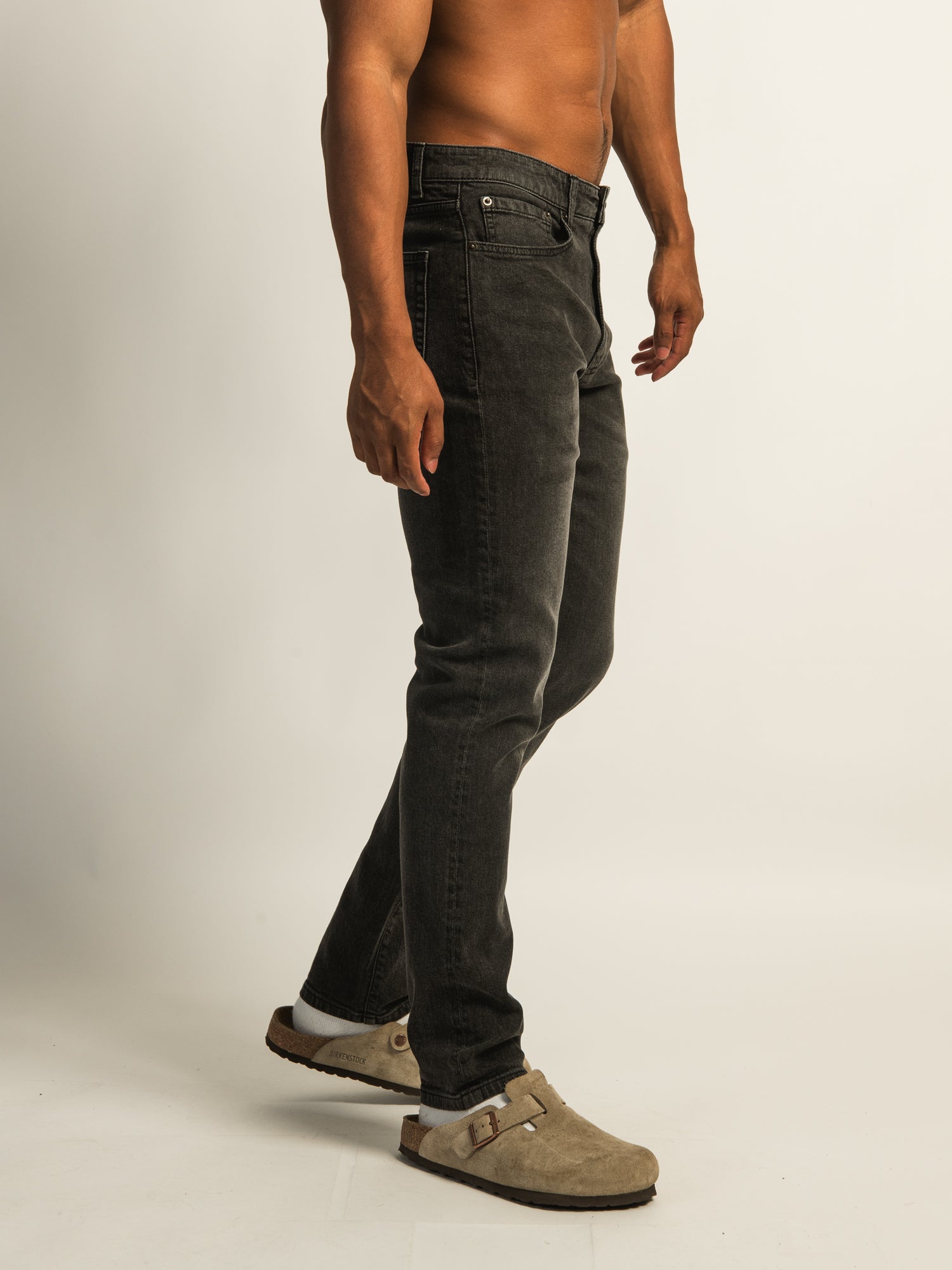 TAINTED ATHLETIC FIT DENIM - VINTAGE BLACK WASH - Image 3