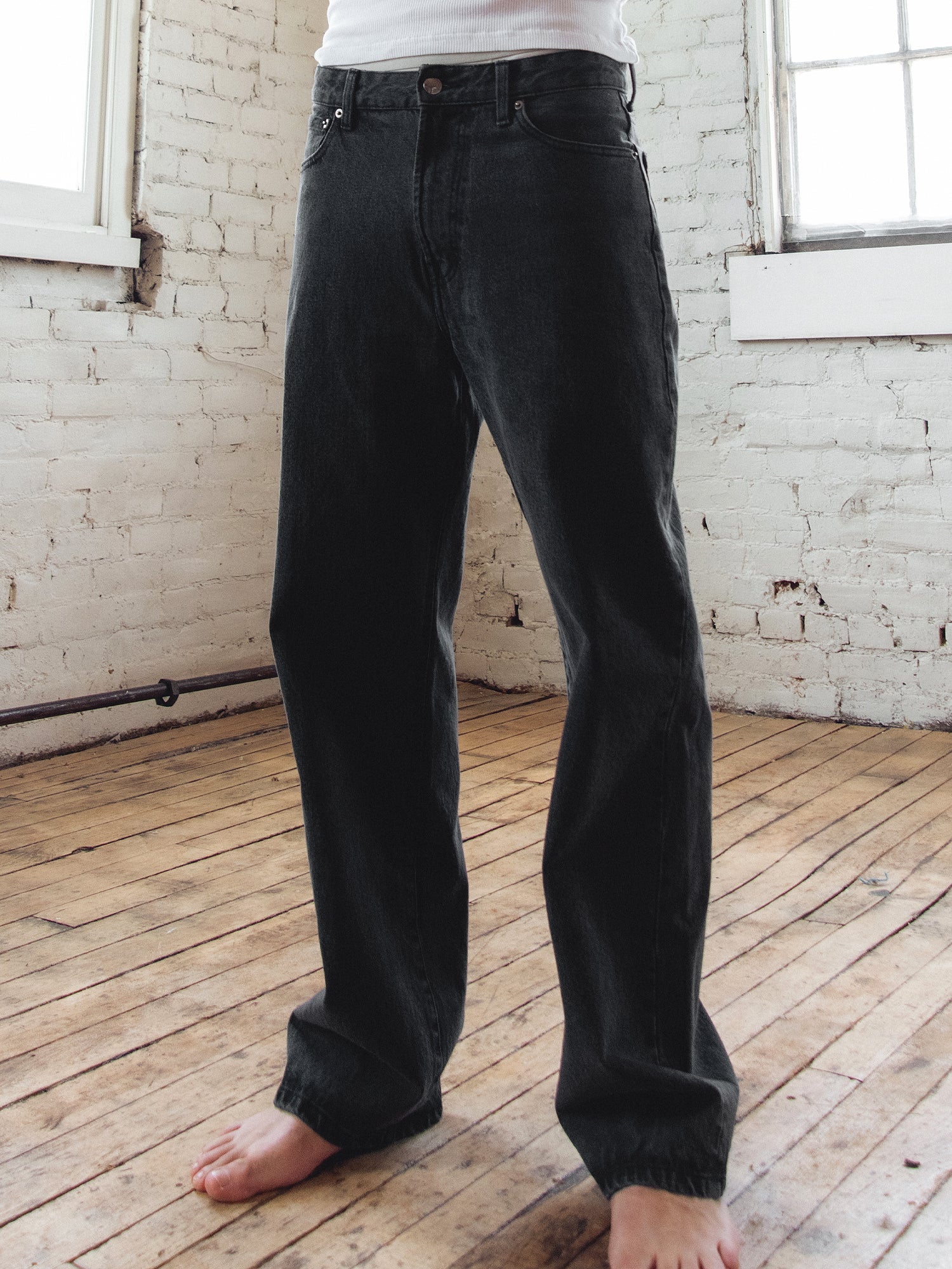 TAINTED BAGGY FIT DENIM - VINTAGE BLACK WASH - Image 6