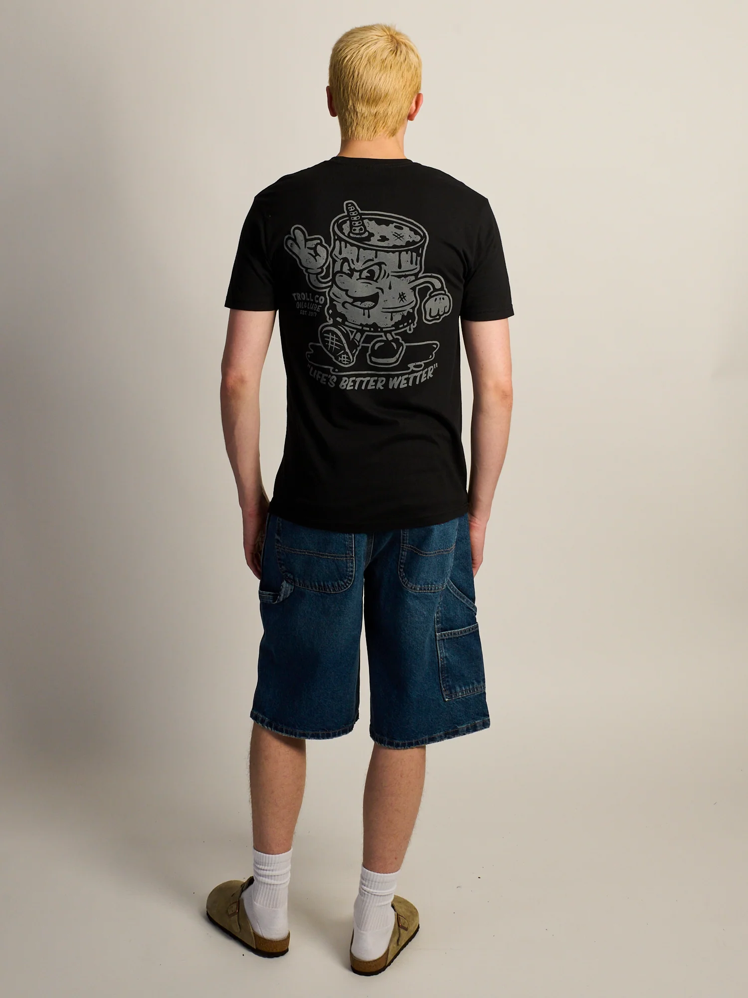 TROLL CO. LUBE DUDE T-SHIRT - BLACK - Image 2