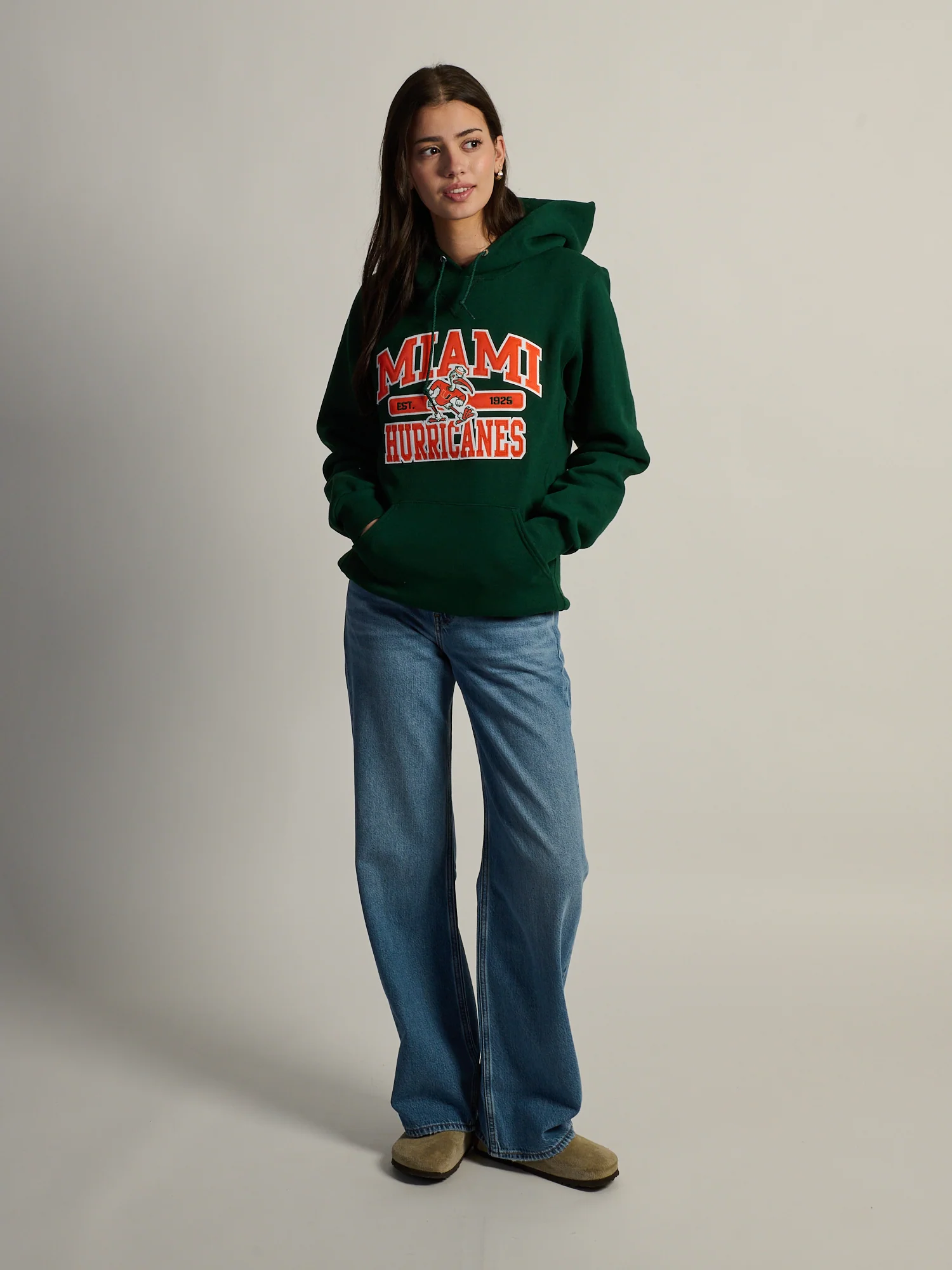 NCAA MIAMI HURRICANES PULLOVER HOODIE - FOREST - Image 6