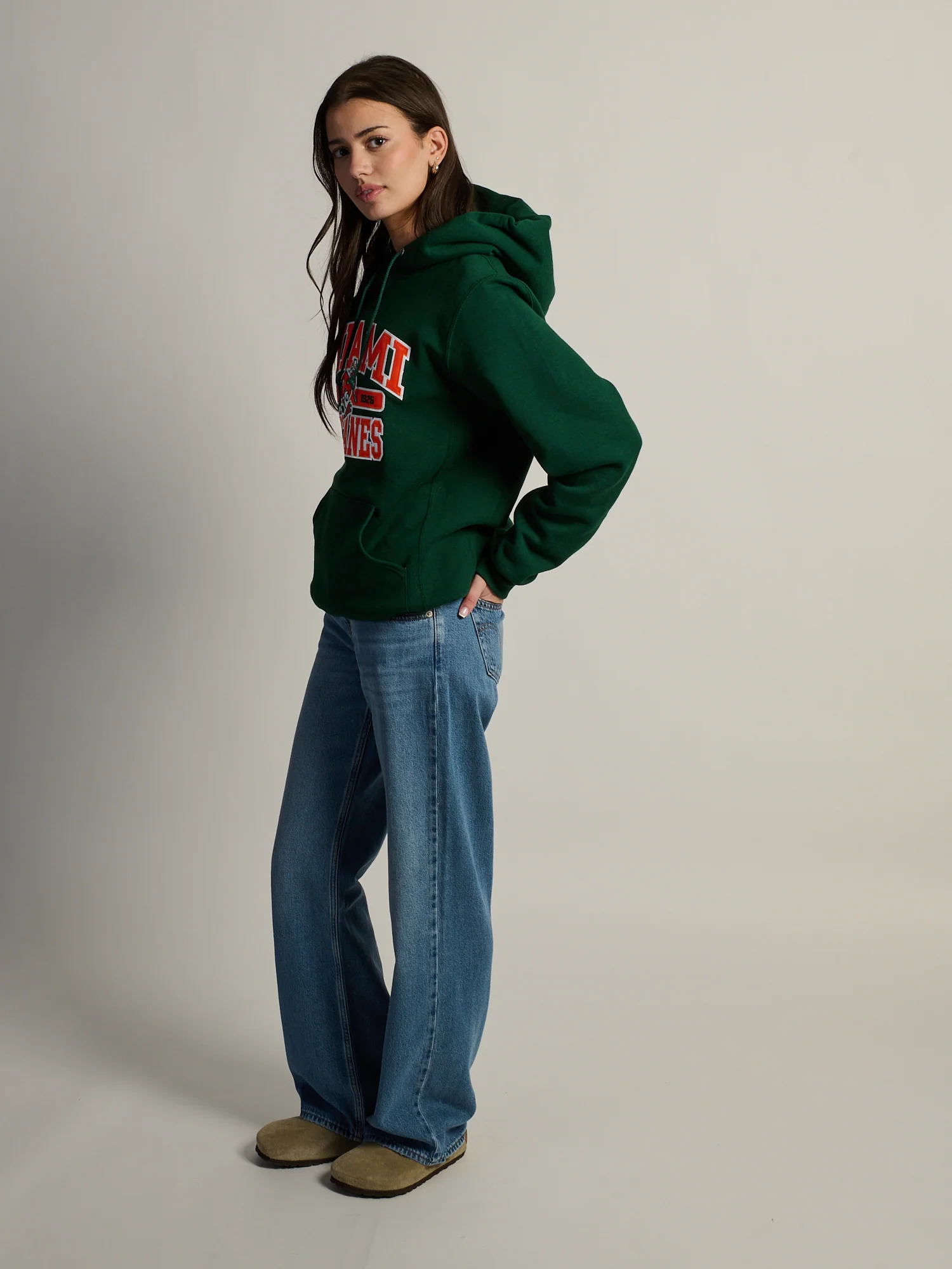 NCAA MIAMI HURRICANES PULLOVER HOODIE - FOREST - Image 8