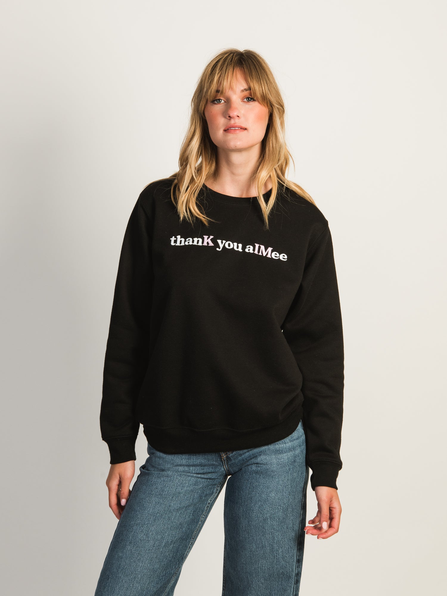 VERBAGE THANK YOU AlMEE FLEECE CREWNECK - CLEARANCE - Image 2