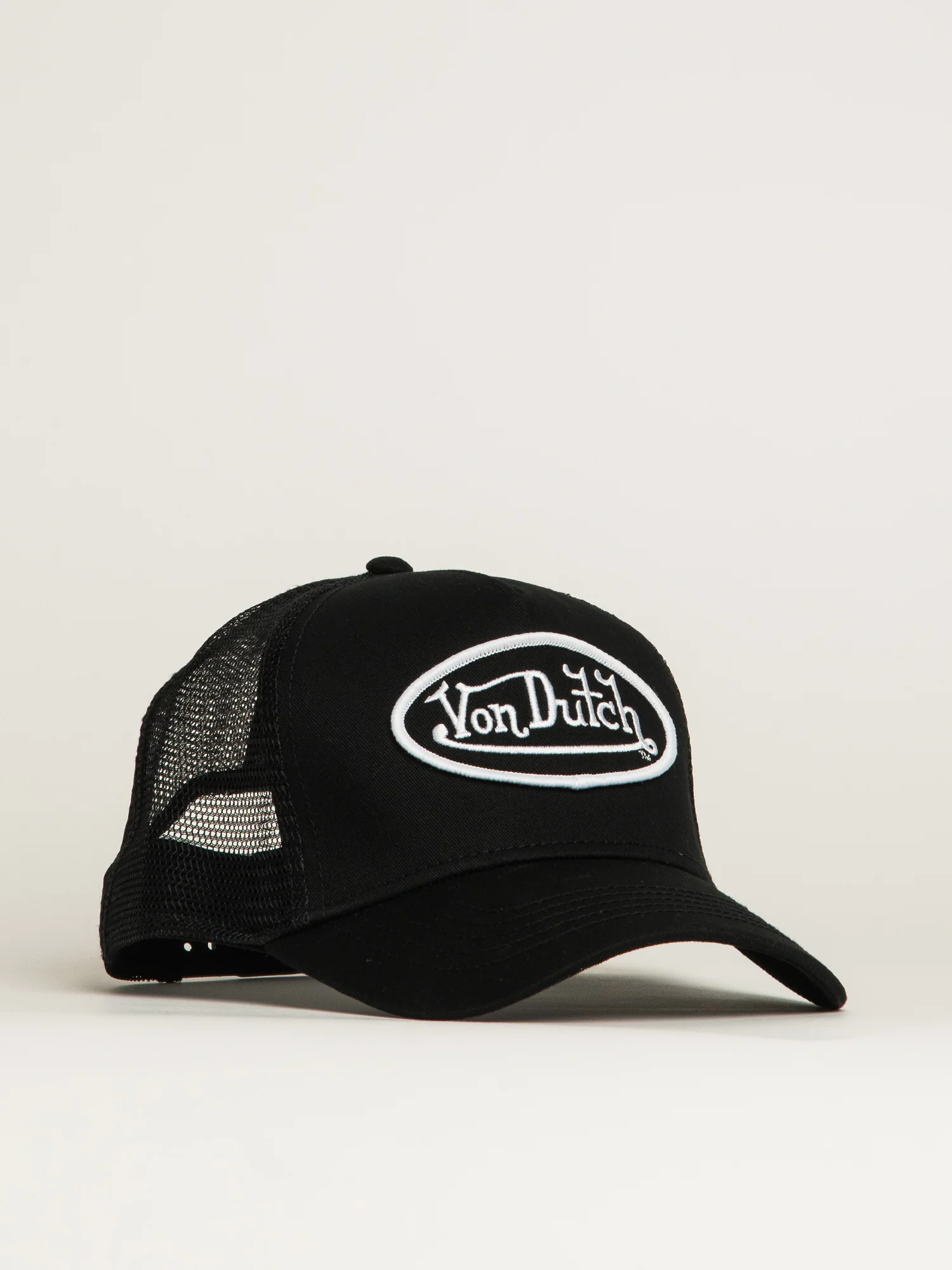 VON DUTCH STAPLE TRUCKER HAT - BLACK
