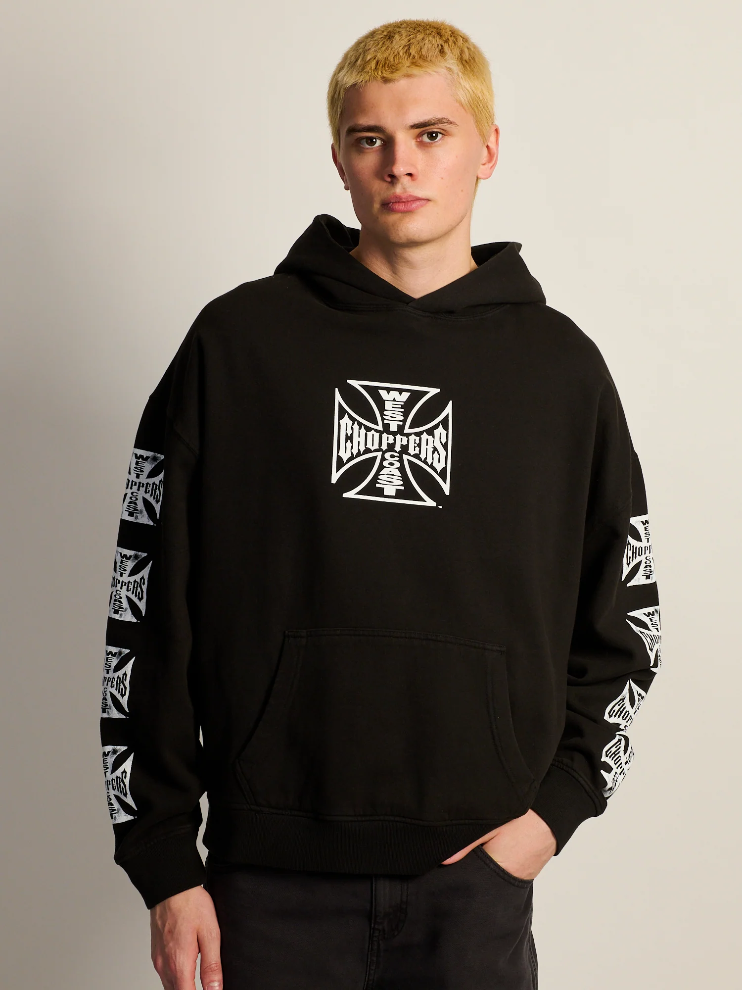 WEST COAST CHOPPERS CROSS RELAXED PULLOVER HOODIE - Image 3