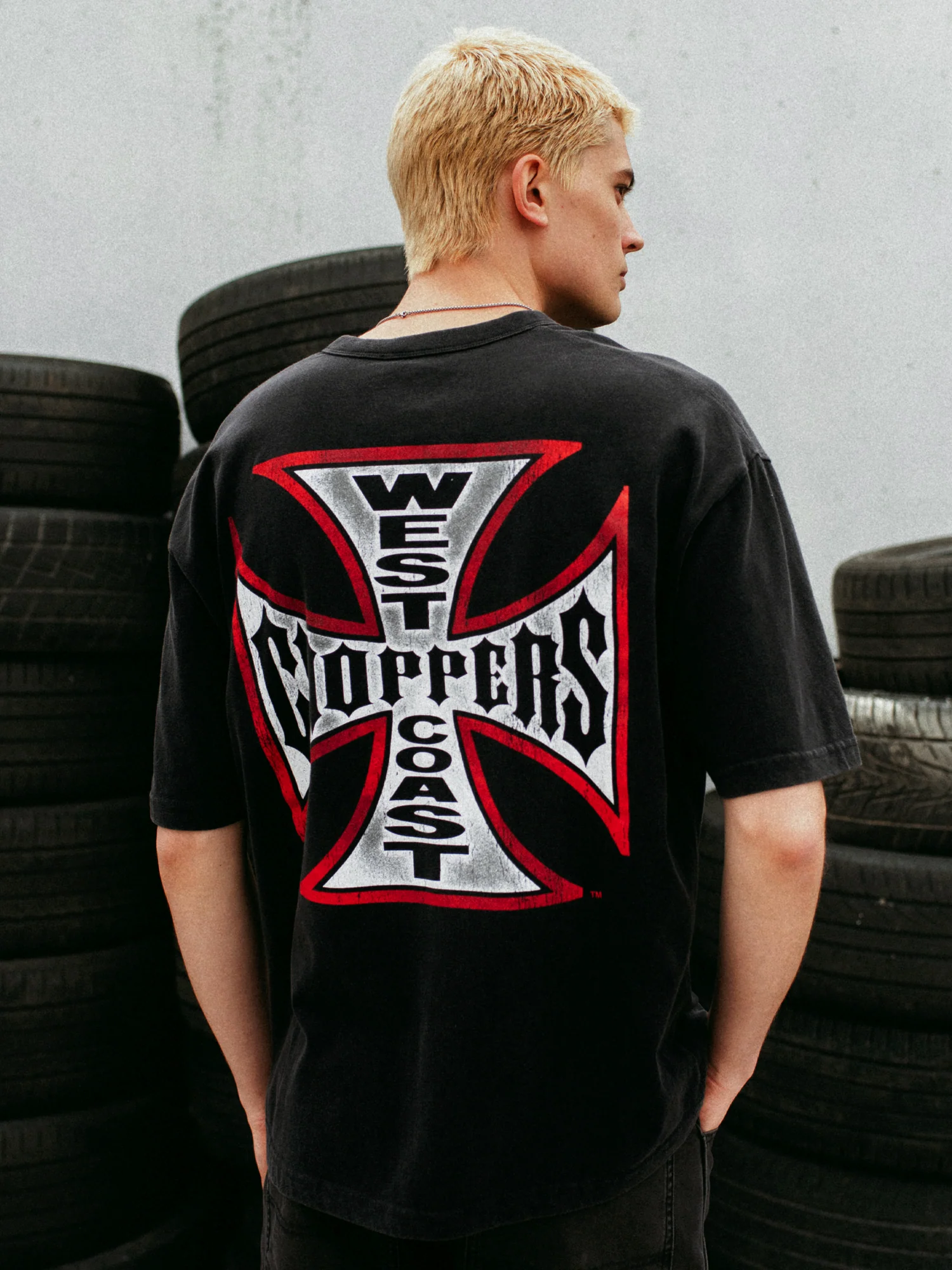 WEST COAST CHOPPERS VINTAGE FOOTBALL T-SHIRT