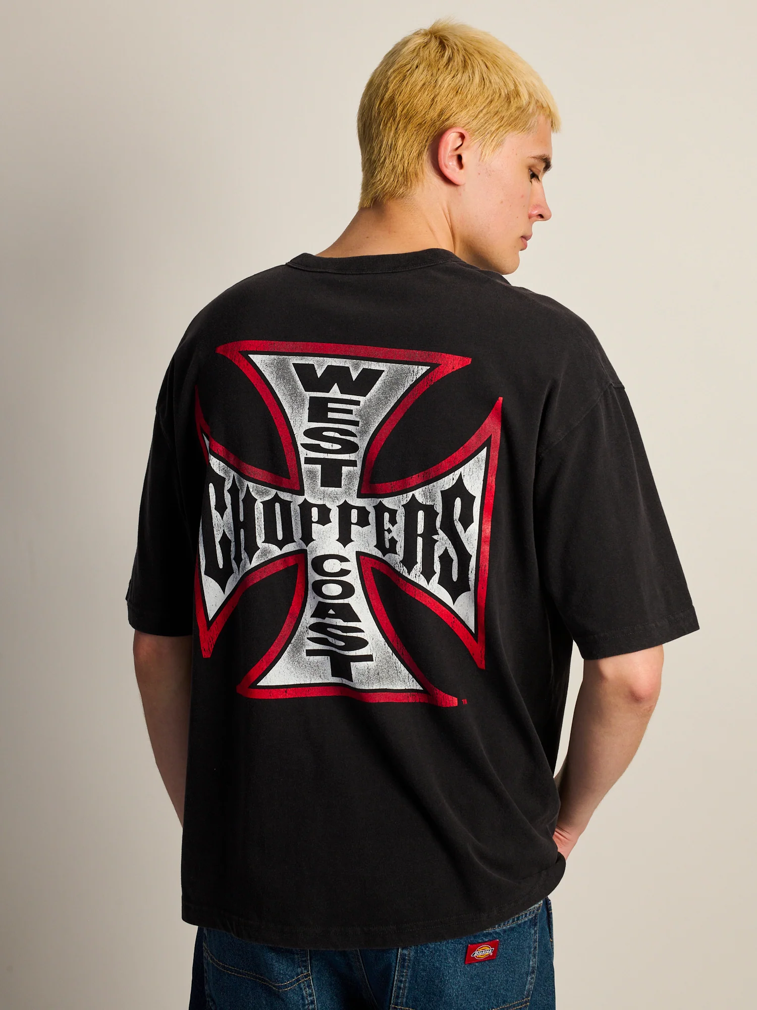 WEST COAST CHOPPERS VINTAGE FOOTBALL T-SHIRT - Image 3