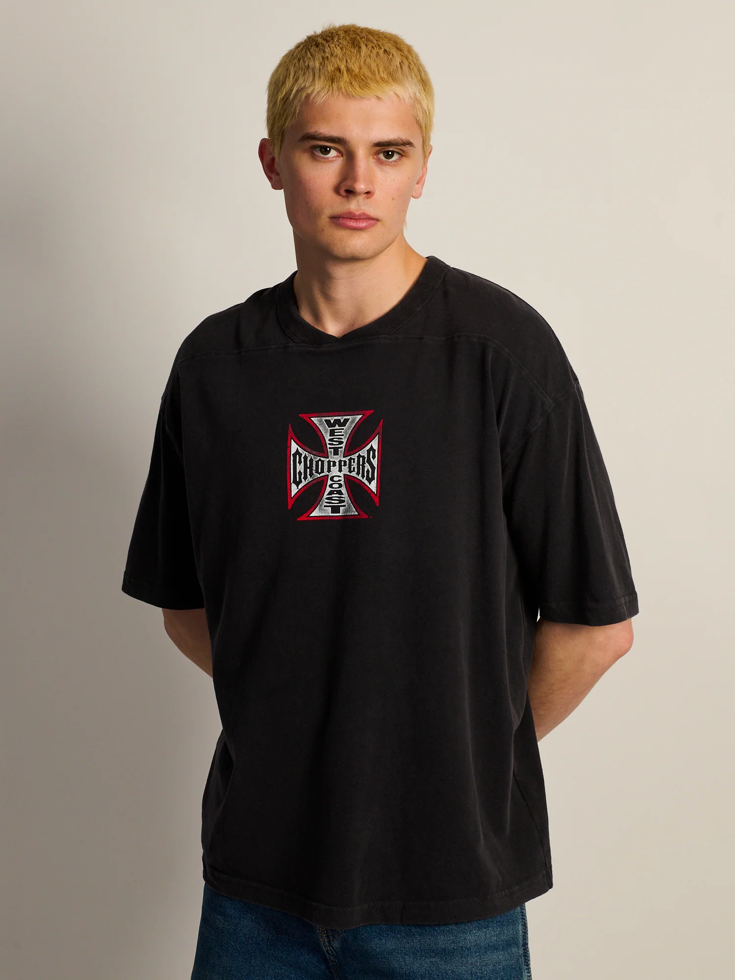 WEST COAST CHOPPERS VINTAGE FOOTBALL T-SHIRT - Image 5