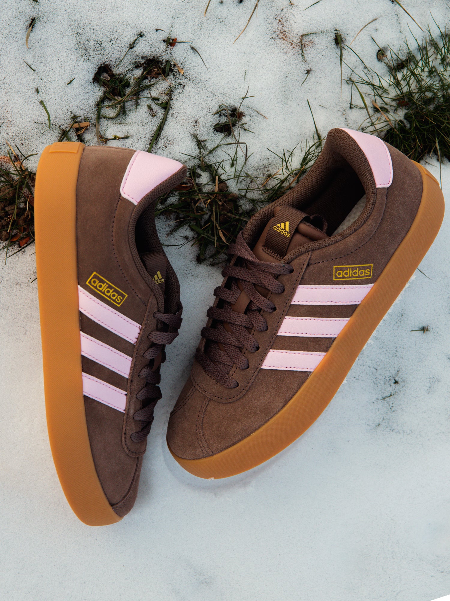 WOMENS ADIDAS VL COURT 3.0 - BROWN/PINK - Image 8