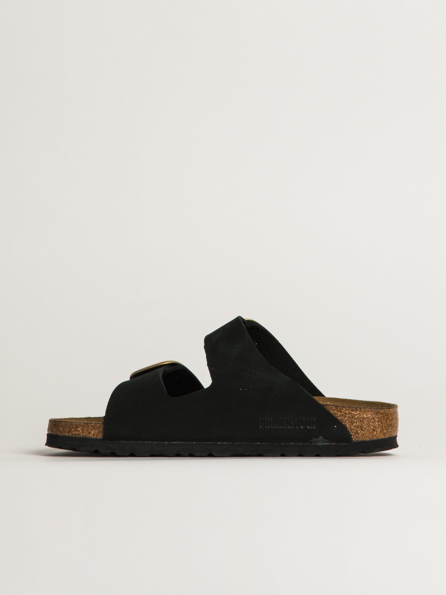 WOMENS BIRKENSTOCK ARIZONA BIG BUCKLE NUBUCK SANDALS - BLACK - Image 3