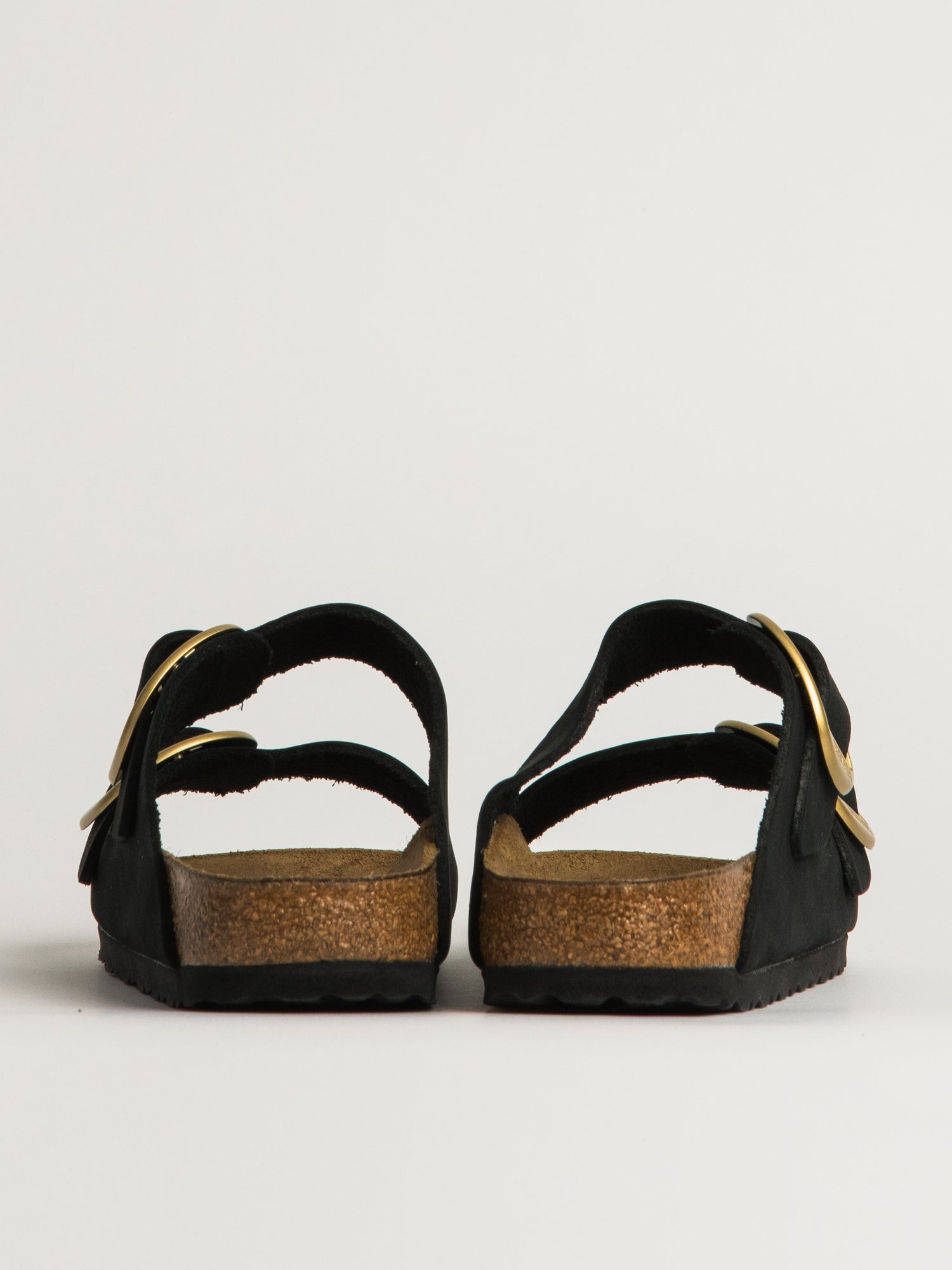 WOMENS BIRKENSTOCK ARIZONA BIG BUCKLE NUBUCK SANDALS - BLACK - Image 5