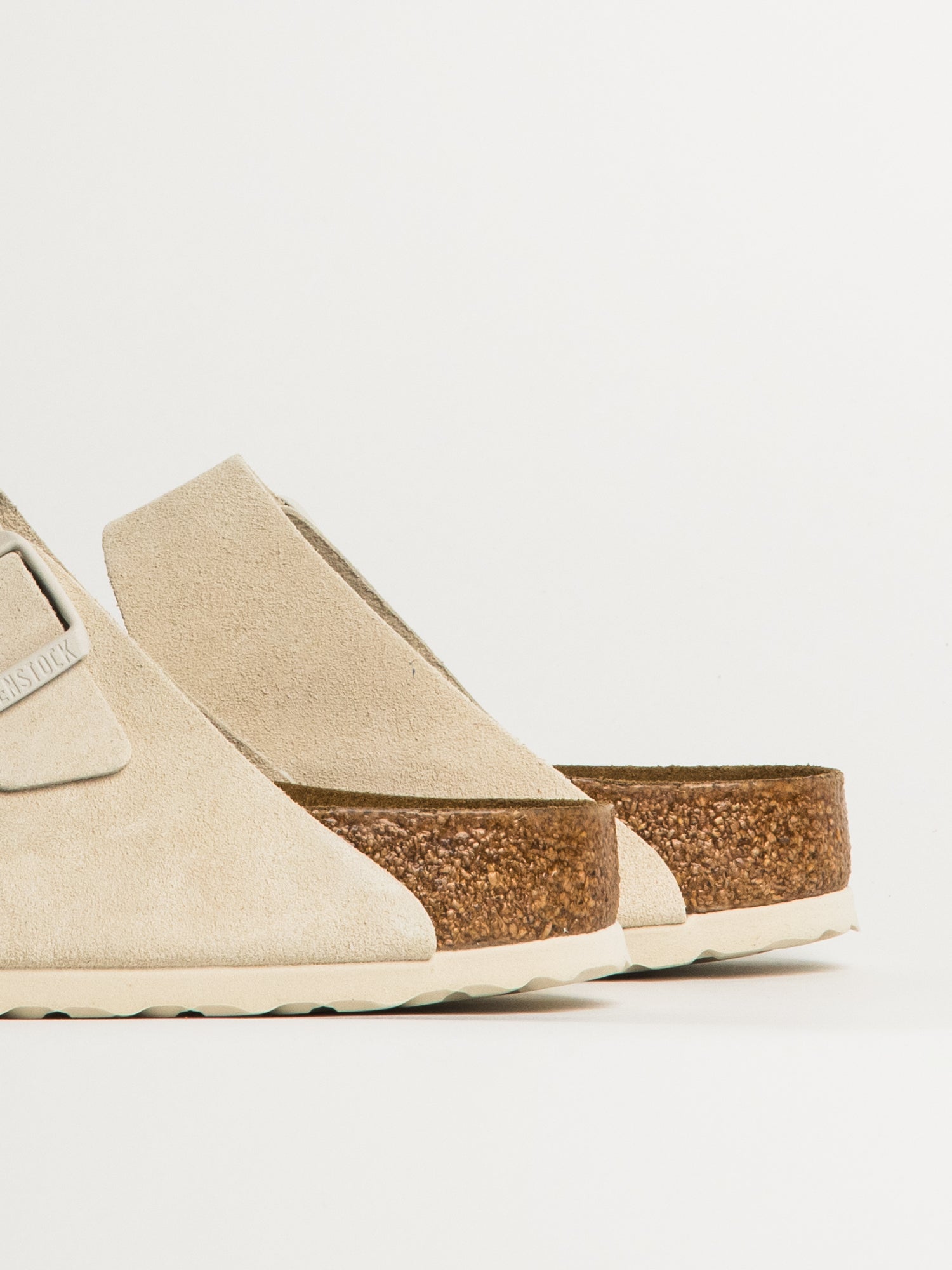 WOMENS BIRKENSTOCK ARIZONA SOFT FOOTBED SUEDE SANDALS - REGULAR - ANTIQUE WHITE - Image 7