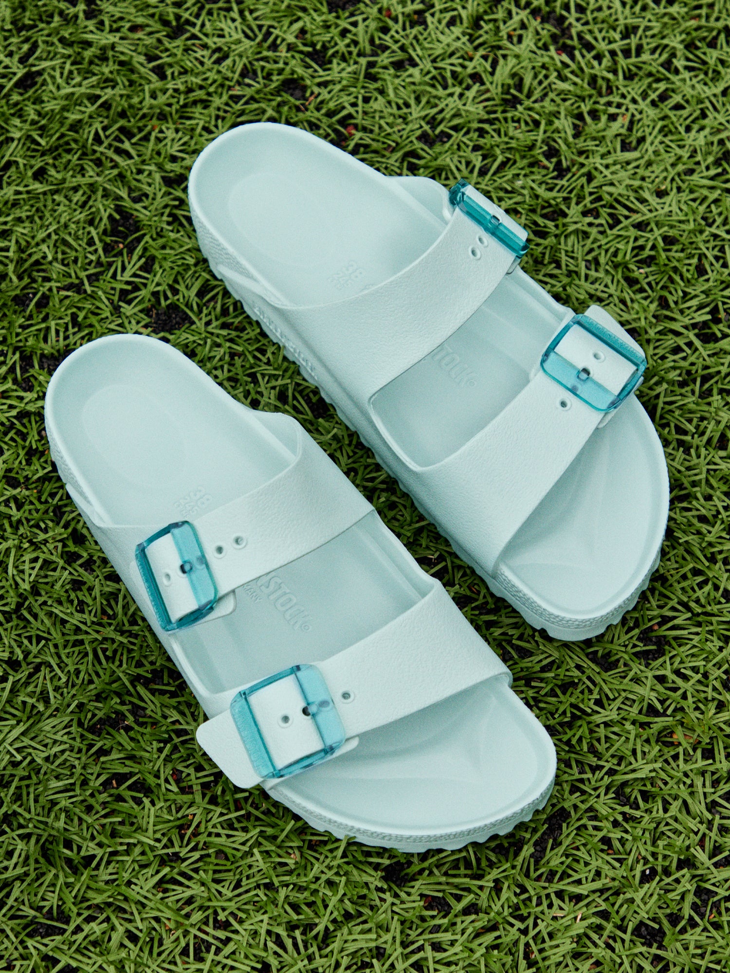 WOMENS BIRKENSTOCK ARIZONA STEALTH EVA SANDALS - MEDIUM/NARROW - AQUA - Image 8