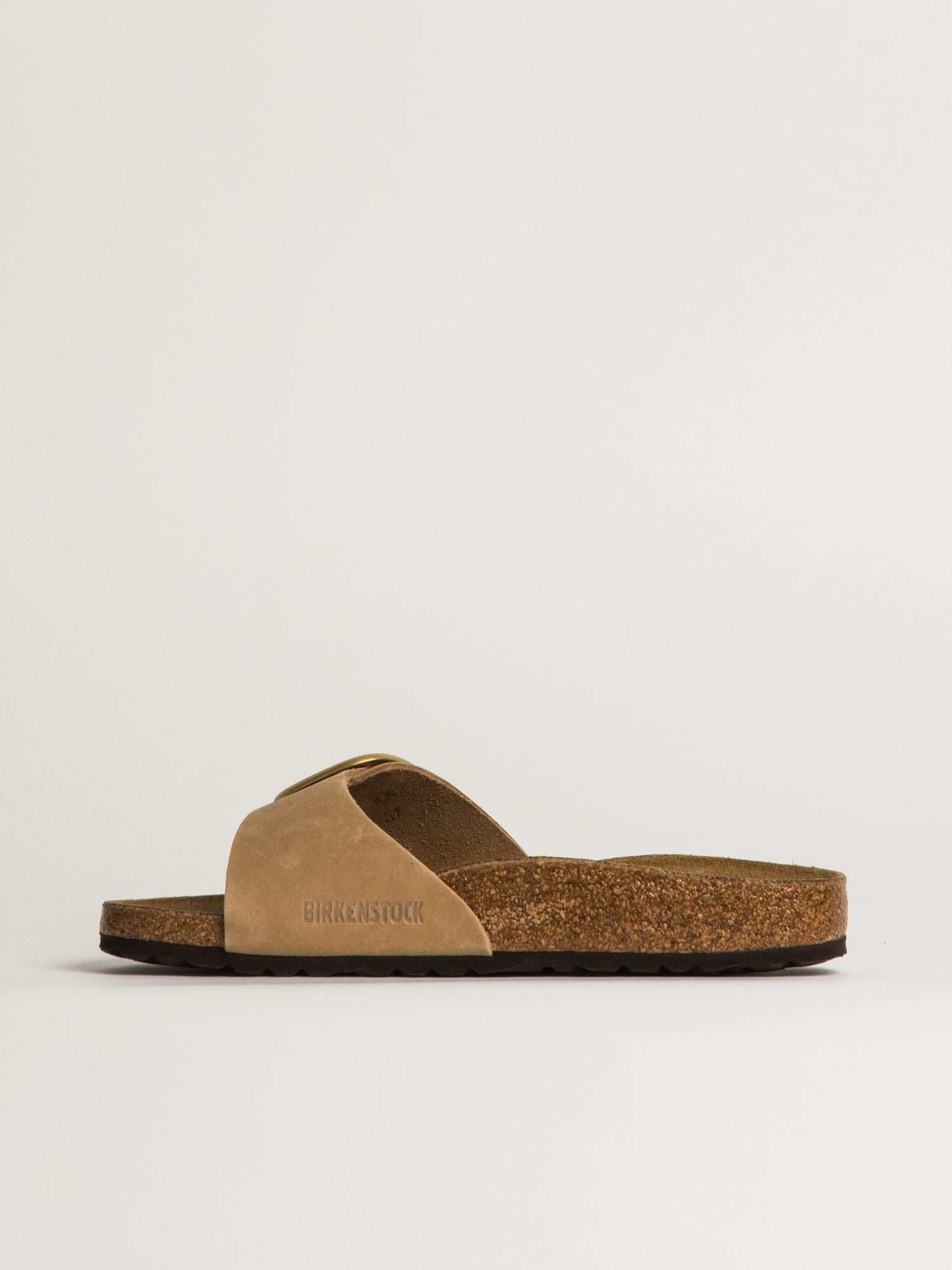 WOMENS BIRKENSTOCK MADRID BIG BUCKLE NUBUCK SANDAL - SAND - Image 3